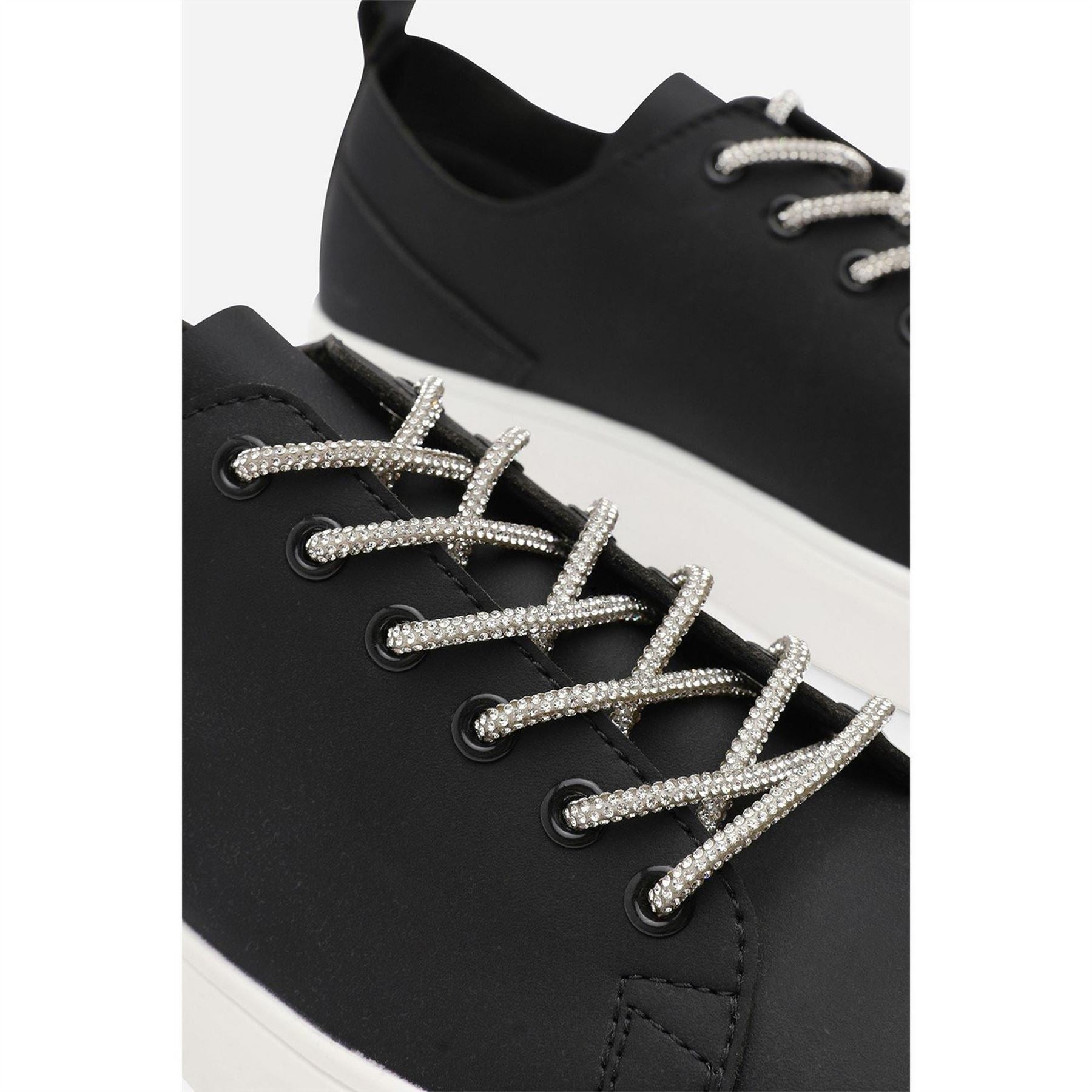 Wheres That From Low Wedge Trainer With Lace Up Detail