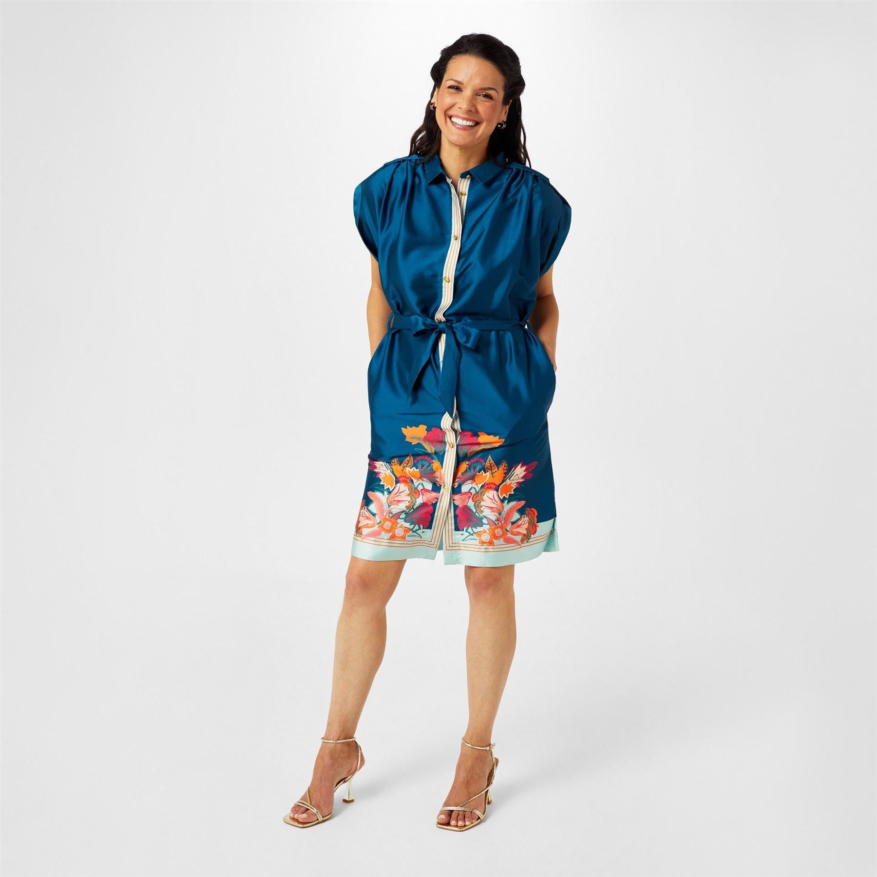 Biba Border Print Tunic Dress