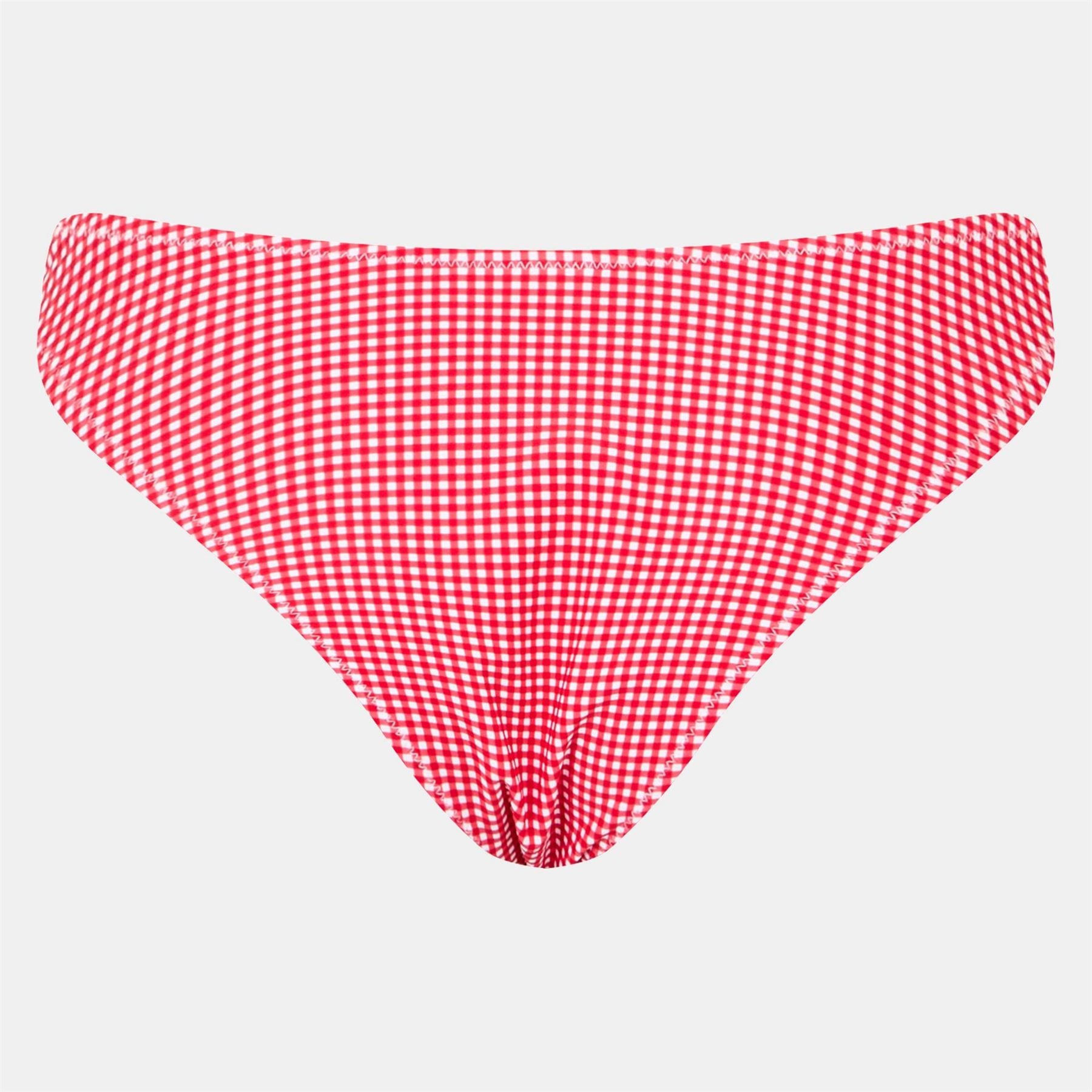 Jack Wills V Shaped Gingham Tanga Bikini Bottom