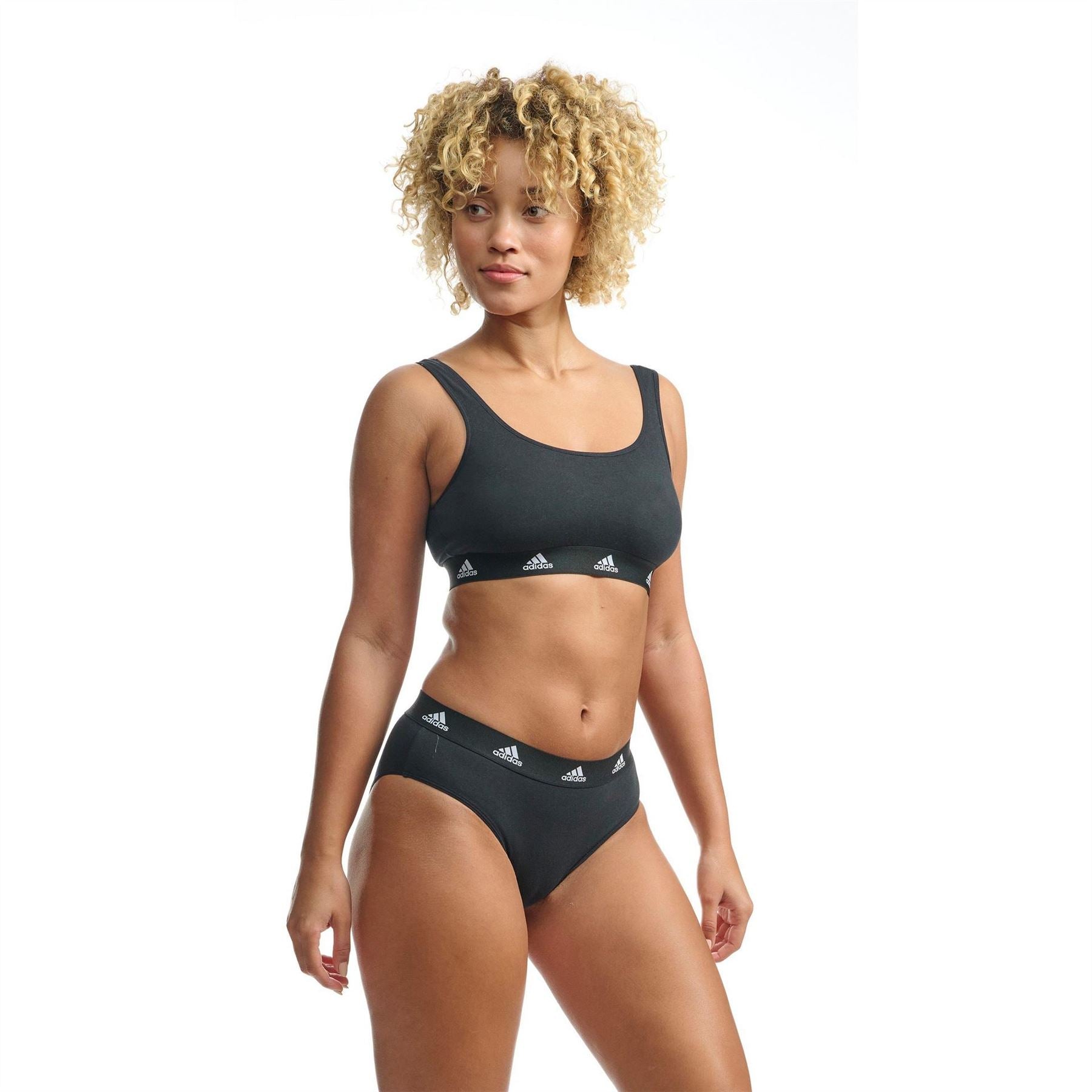 adidas 3 Pack Bikini Top and Swim Brief Set