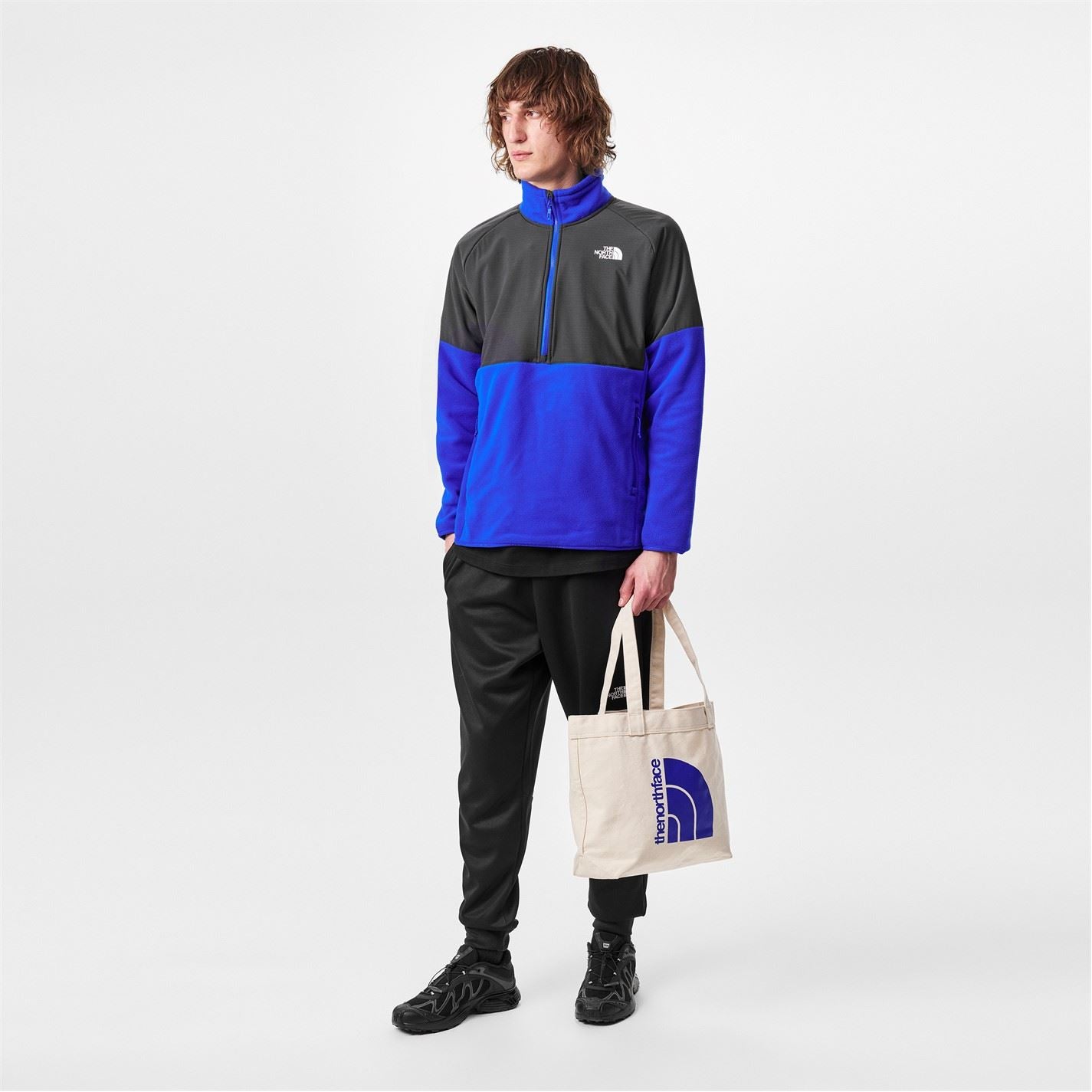 The North Face Mens North Face M Glacier Heavyweight Half Zip Tnf B Puffer Jacket