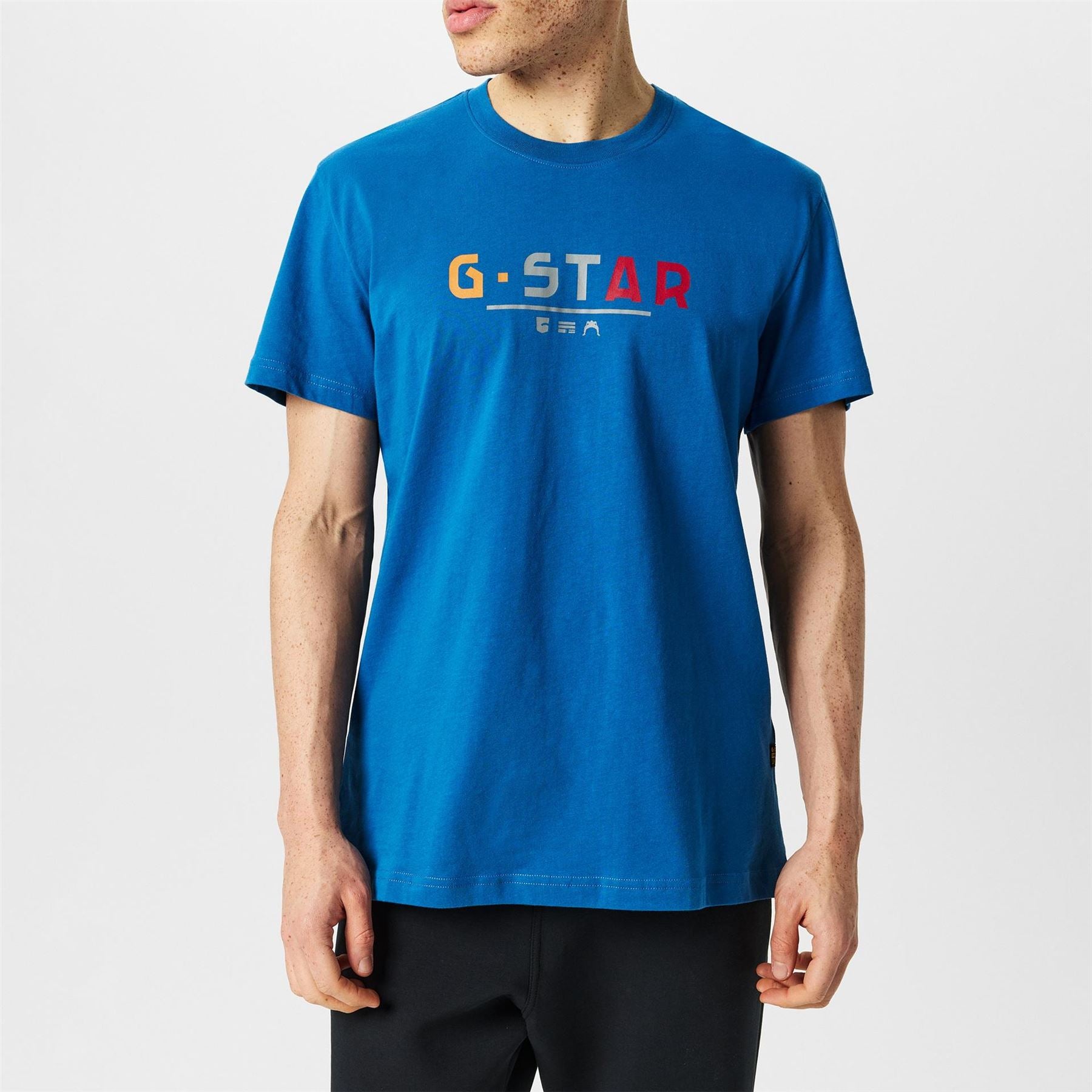 G Star Lettering Crew Neck Regular Fit T-Shirt