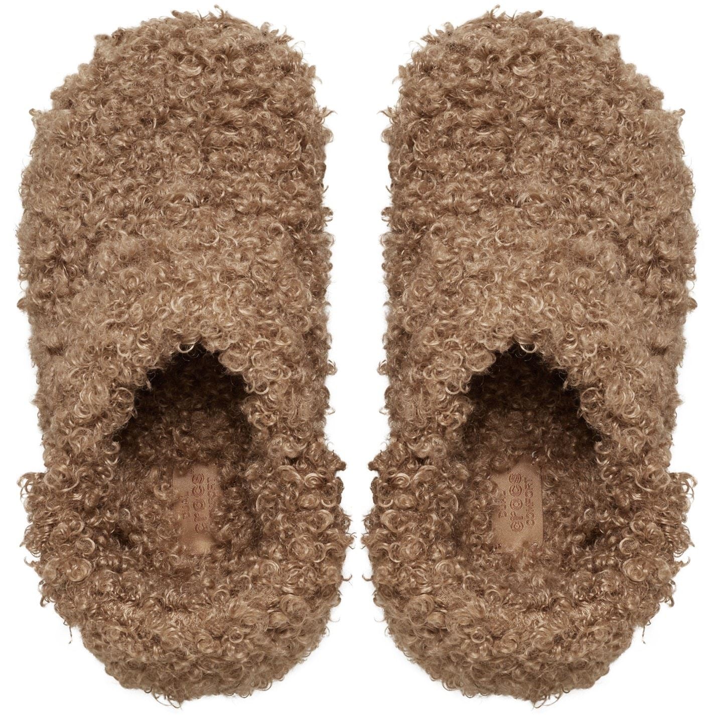 Crocs Textured Fur Mules Flat Heel