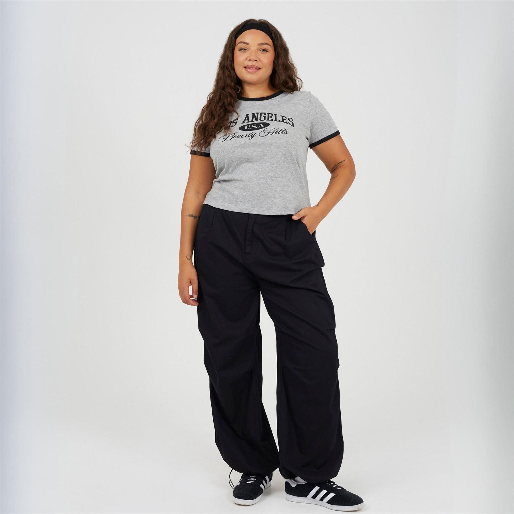 Brave Soul Plus Size Utility Cargo Parachute Trousers