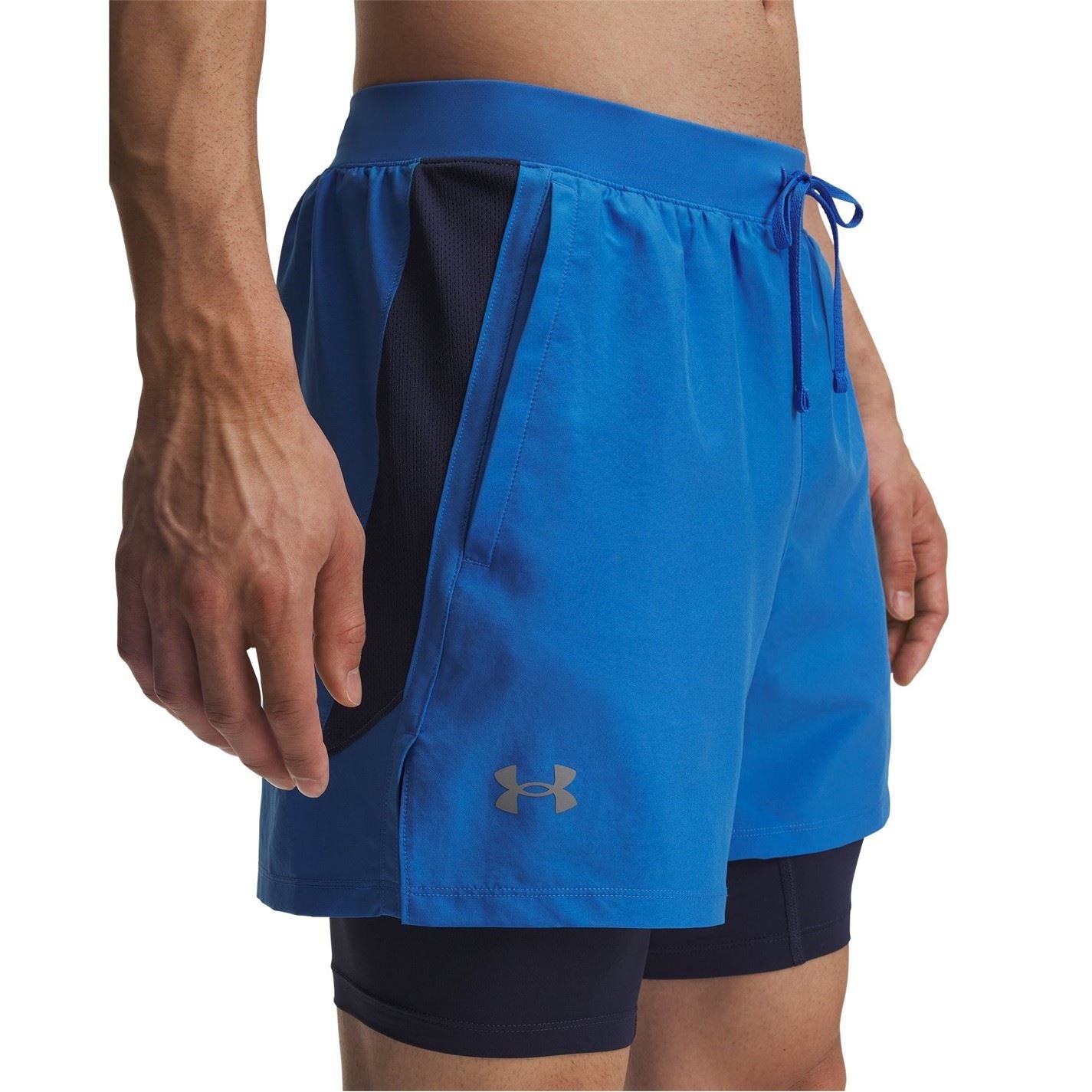 Under Armour Mens Armour Ua Launch 2 In 1 7 Shorts