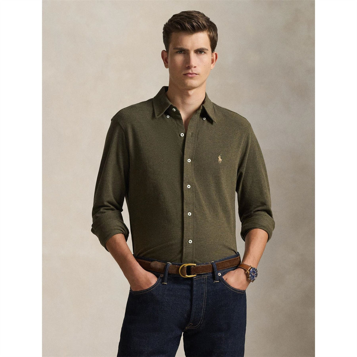 Polo Ralph Lauren Slim Fit Button Down Plain Shirt