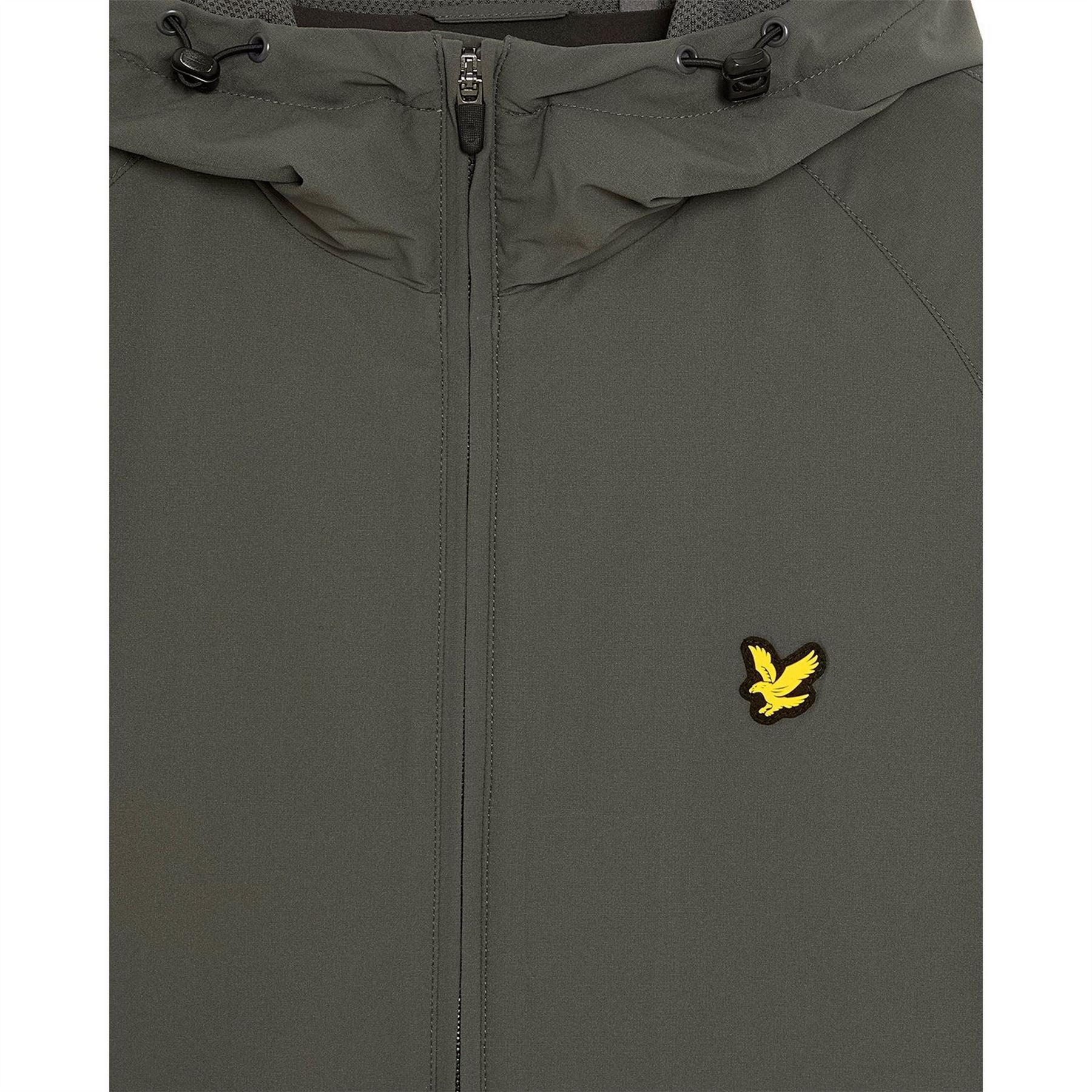 Lyle and Scott Solid Patterned Hooded Drawstring Windbreaker with Zipped Pocket
