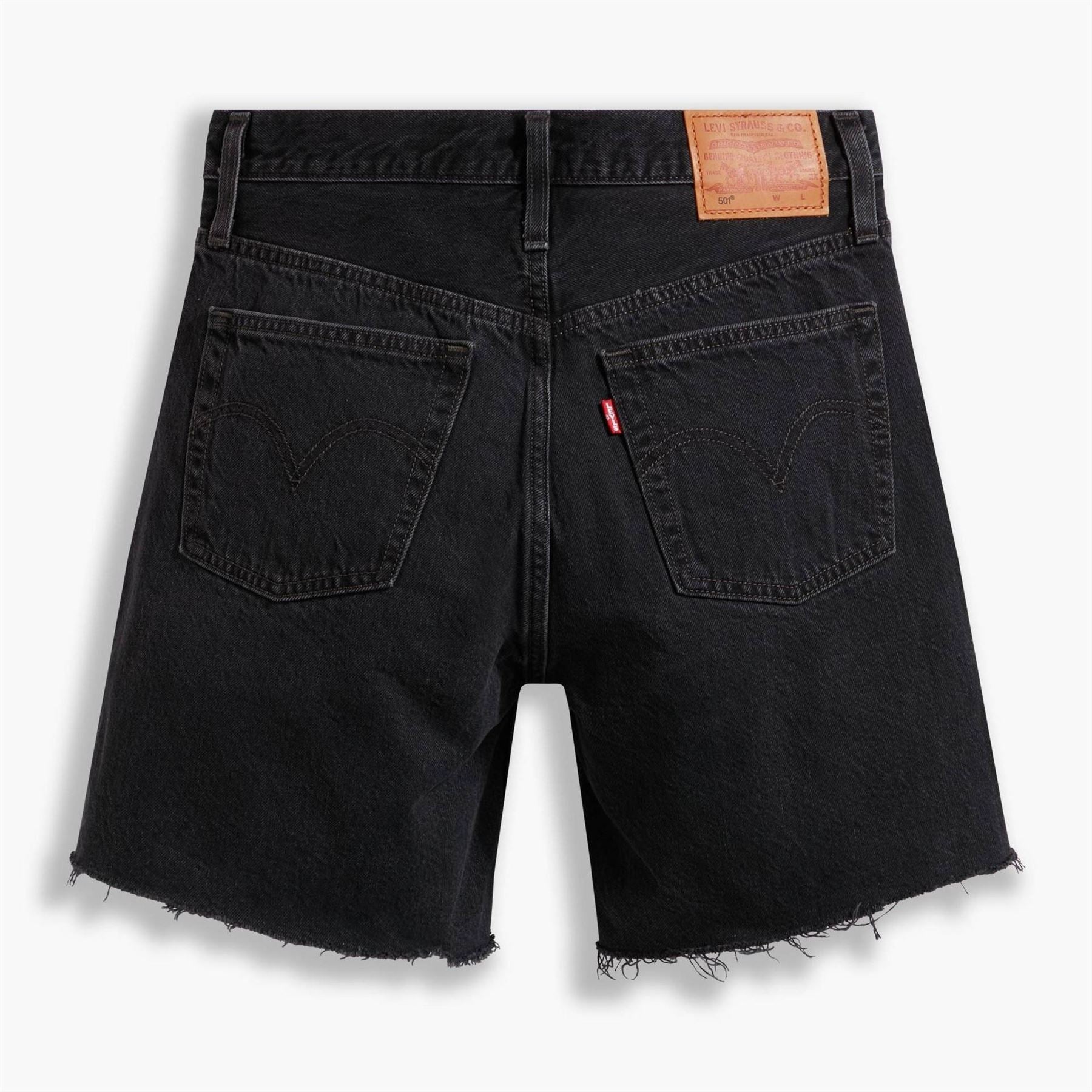 Levis Mid Thigh Lunar Black Denim Shorts