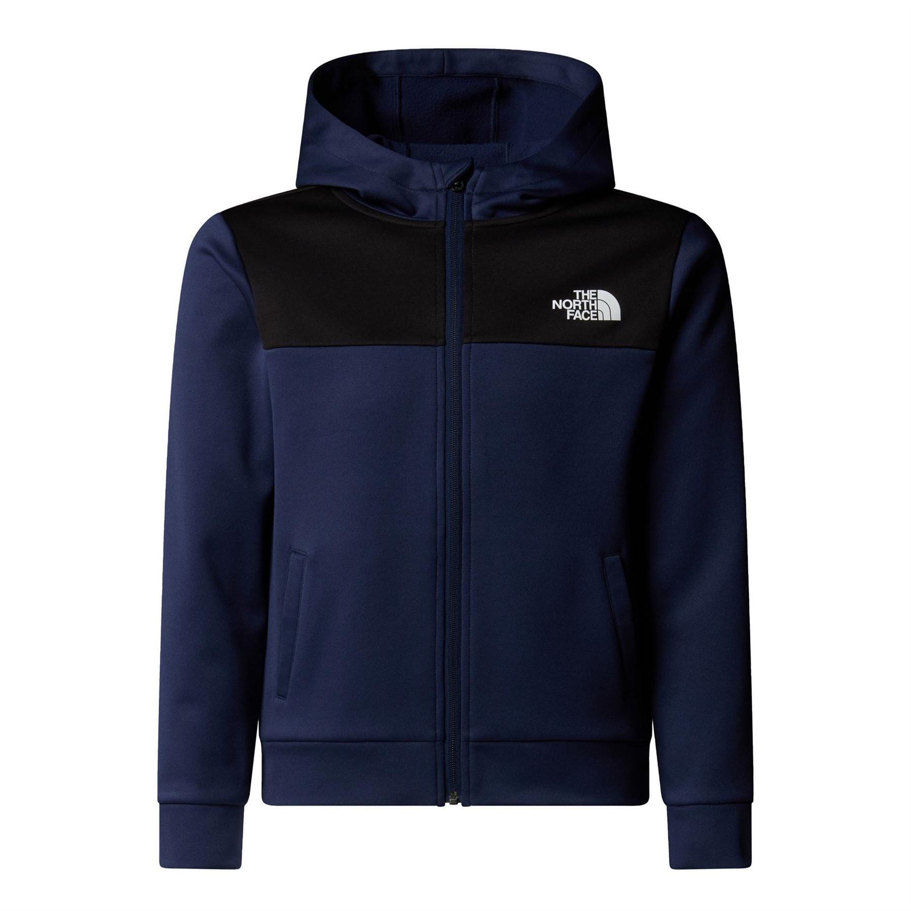 The North Face Reaxion Solid Patterned Hooded Ribbed Cuff Fleece Jacket