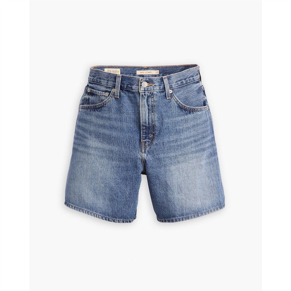 Levis High Baggy Fit Denim Bermuda Shorts