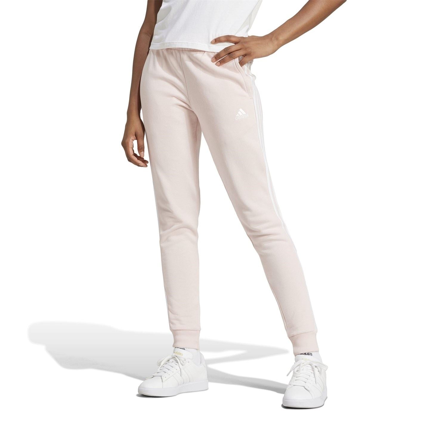 adidas Womens Essentials 3 Stripes Pants Slim