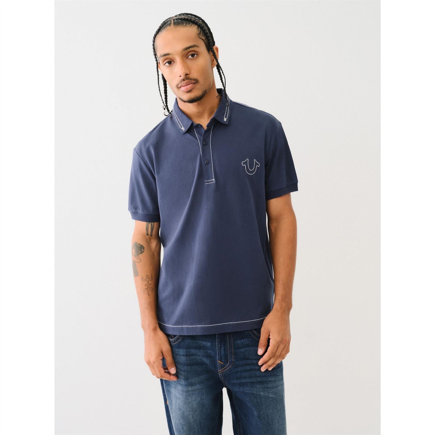 True Religion T Embroidered Polo Shirt