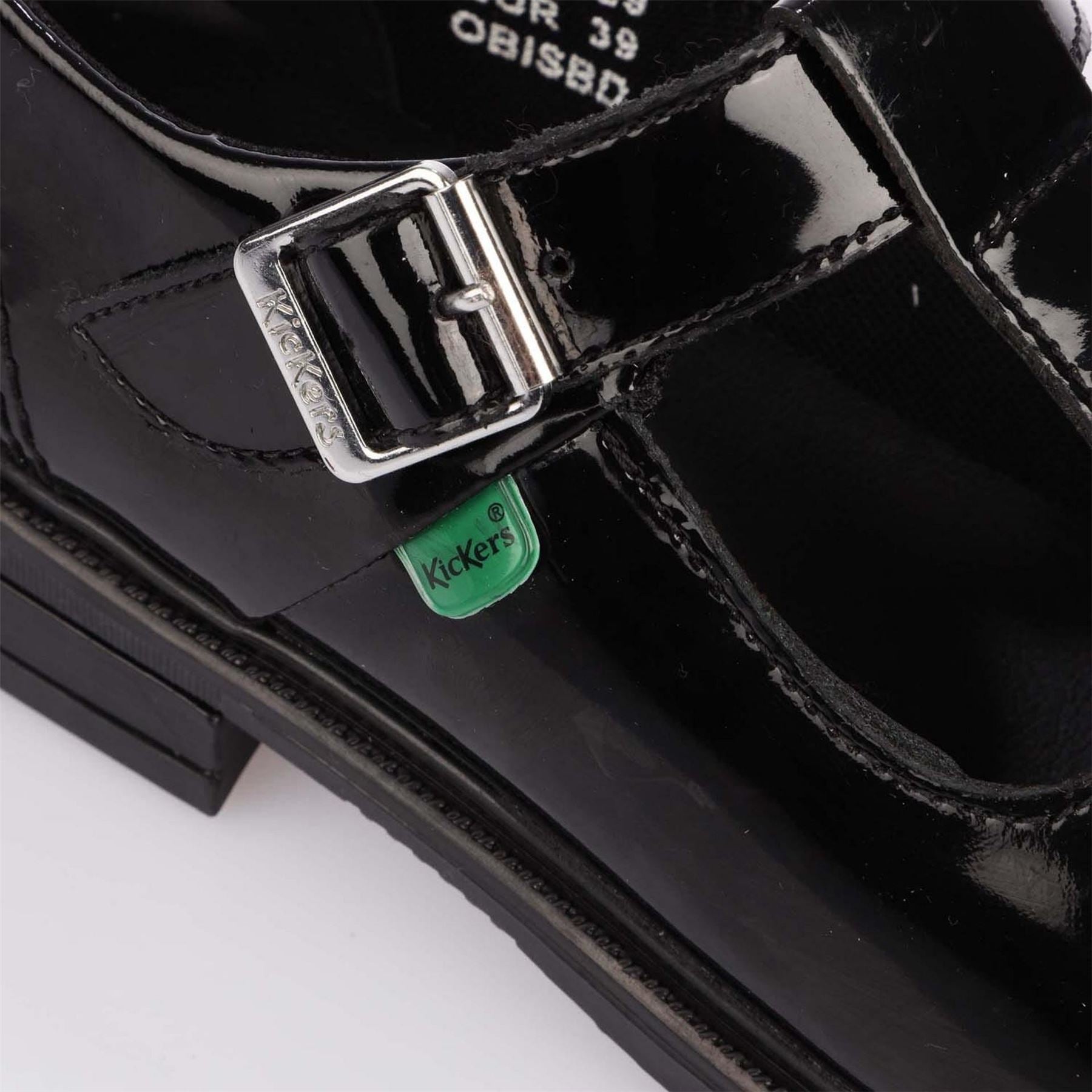 Kickers T Bar Patent Shoe
