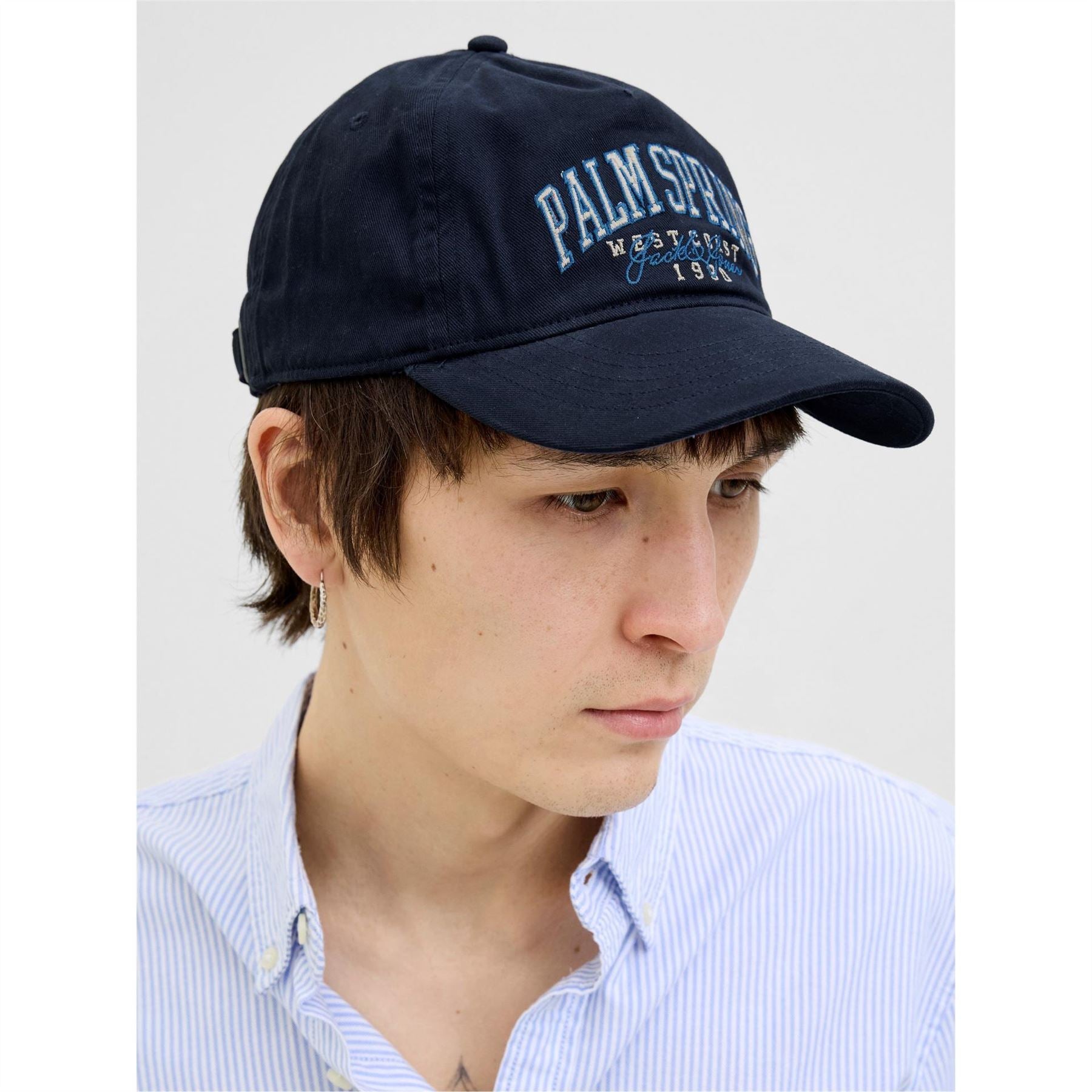 Jack and Jones Jacpalme Lettering Curved Brim Dad Cap