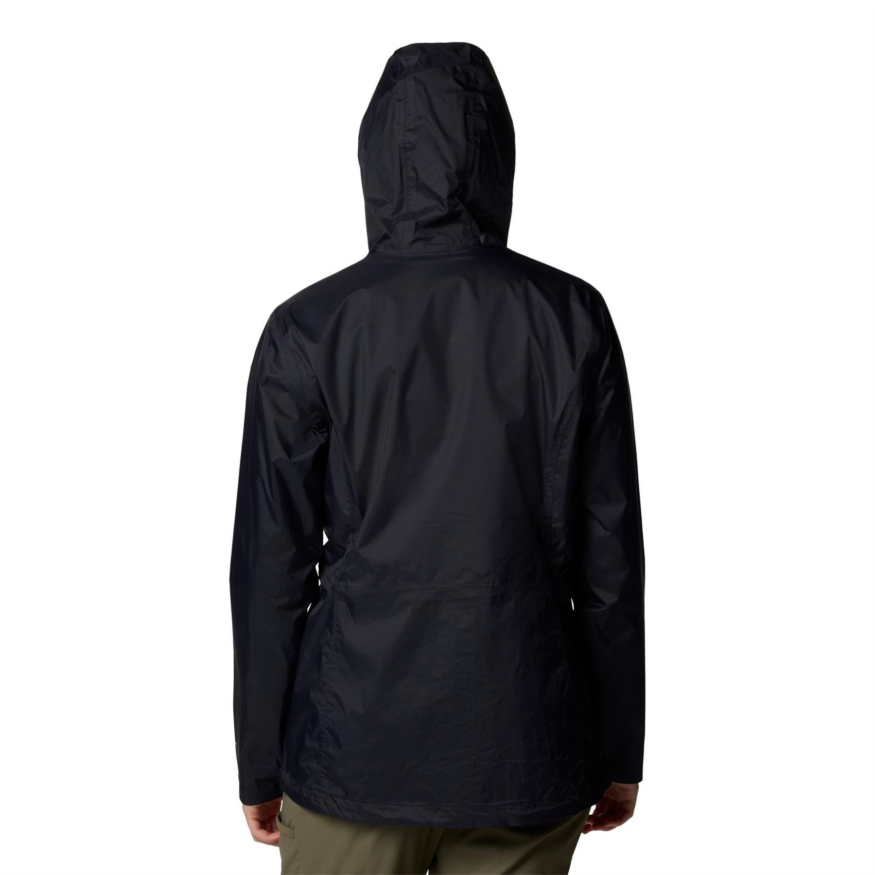 Columbia Pour Solid Patterned Hooded Rain Jacket