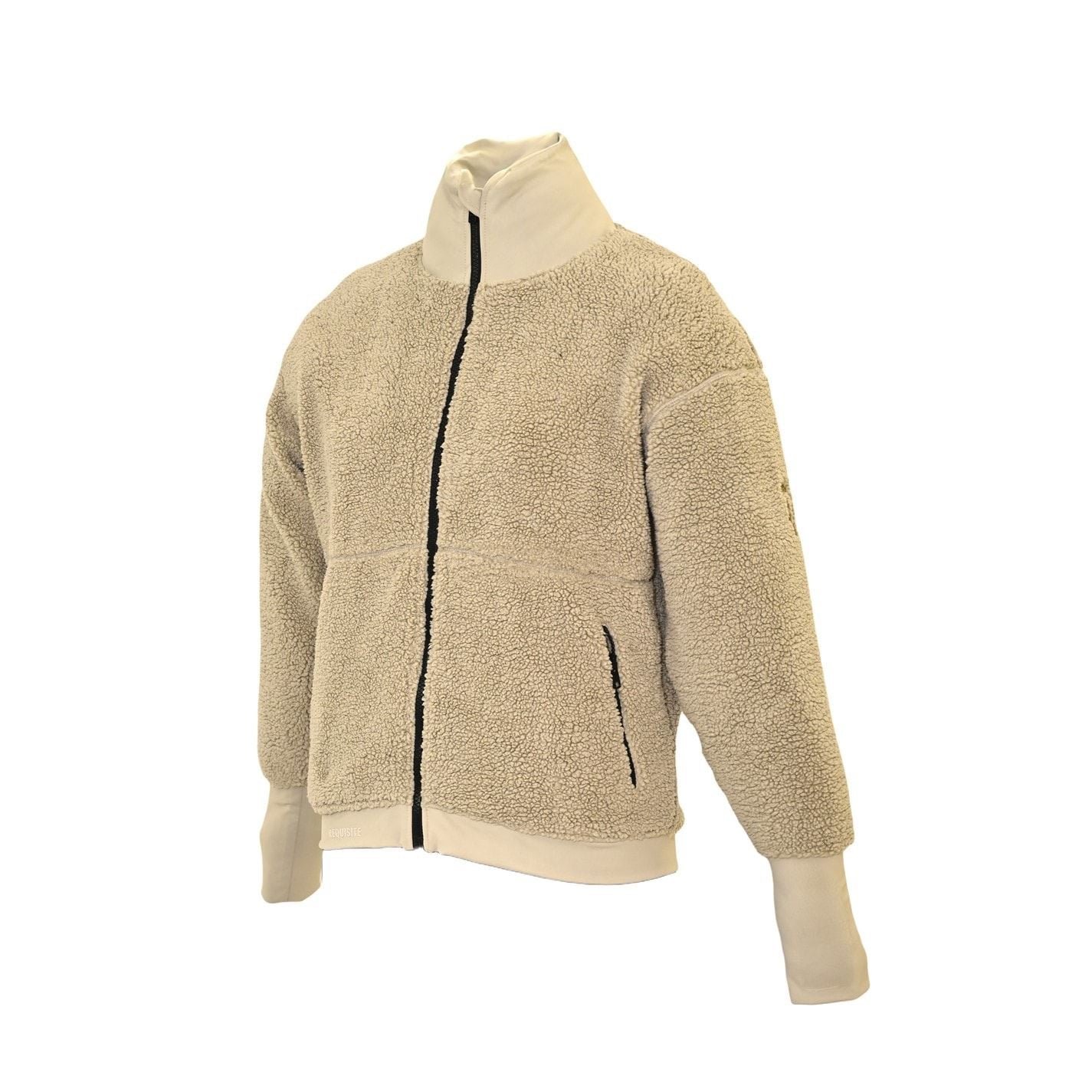 Requisite Essential Sherpa Wind Resistant Teddy Fleece Long Sleeve Oversized Fit Equestrian Jacket