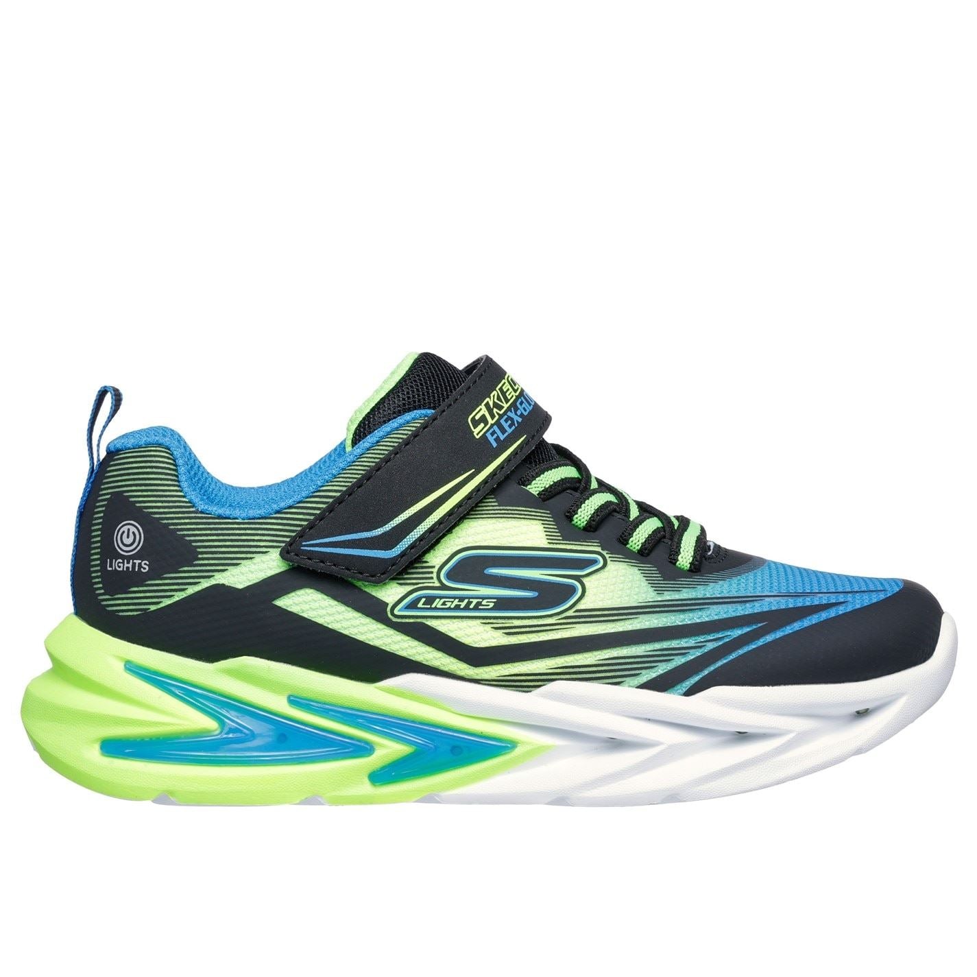 Skechers Lighted Gore  And  Strap Sneaker W Mids Light Up Trainers Boys