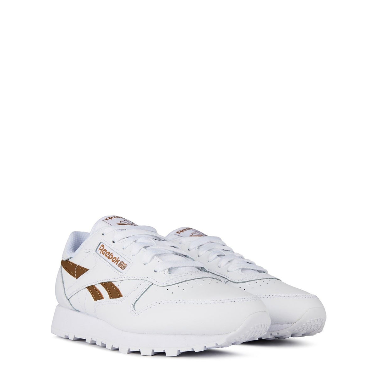 Reebok Classic Leather Lace-Up Trainers with Perforated Detailing