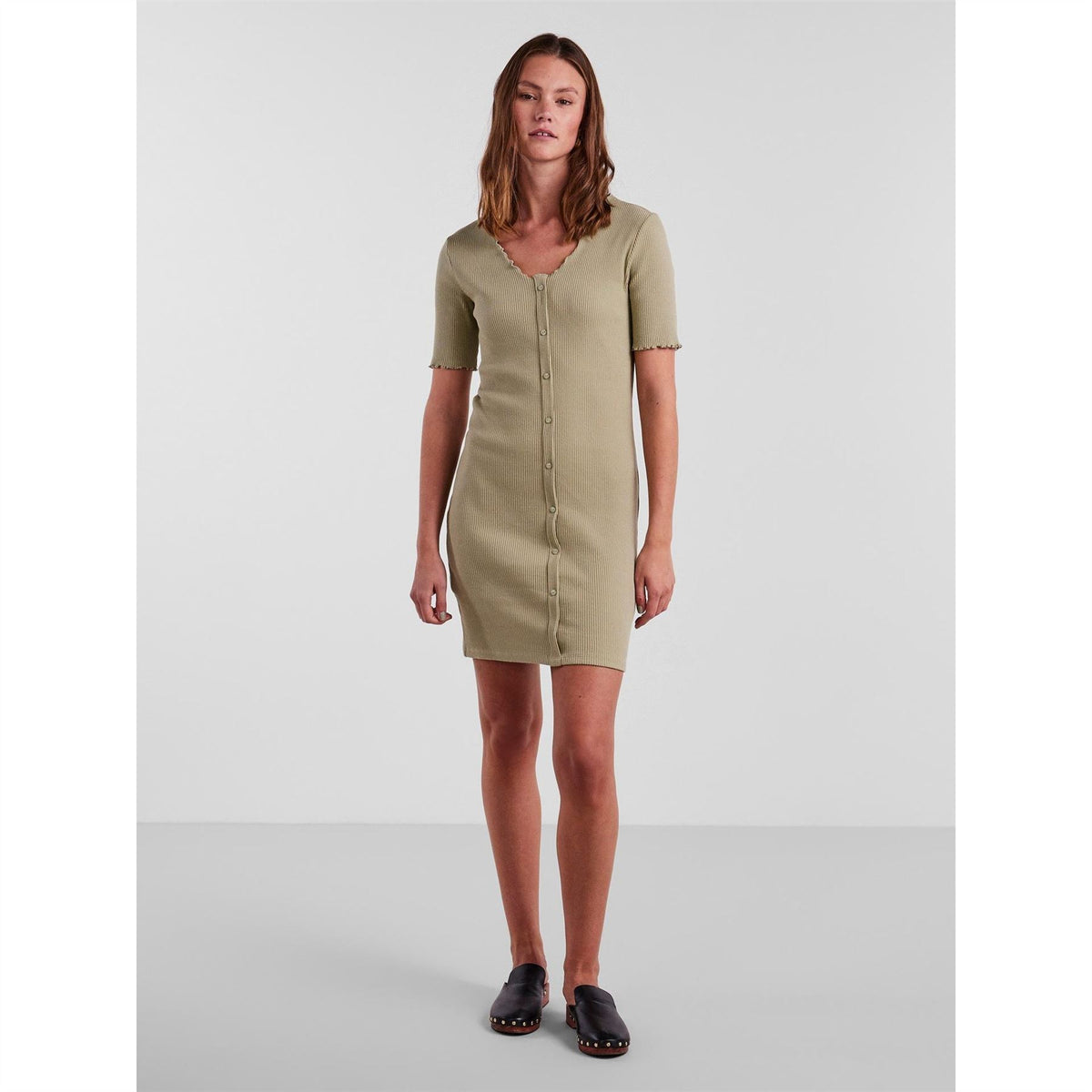 Pieces Nukisa V-Neck Mini Bodycon Dress