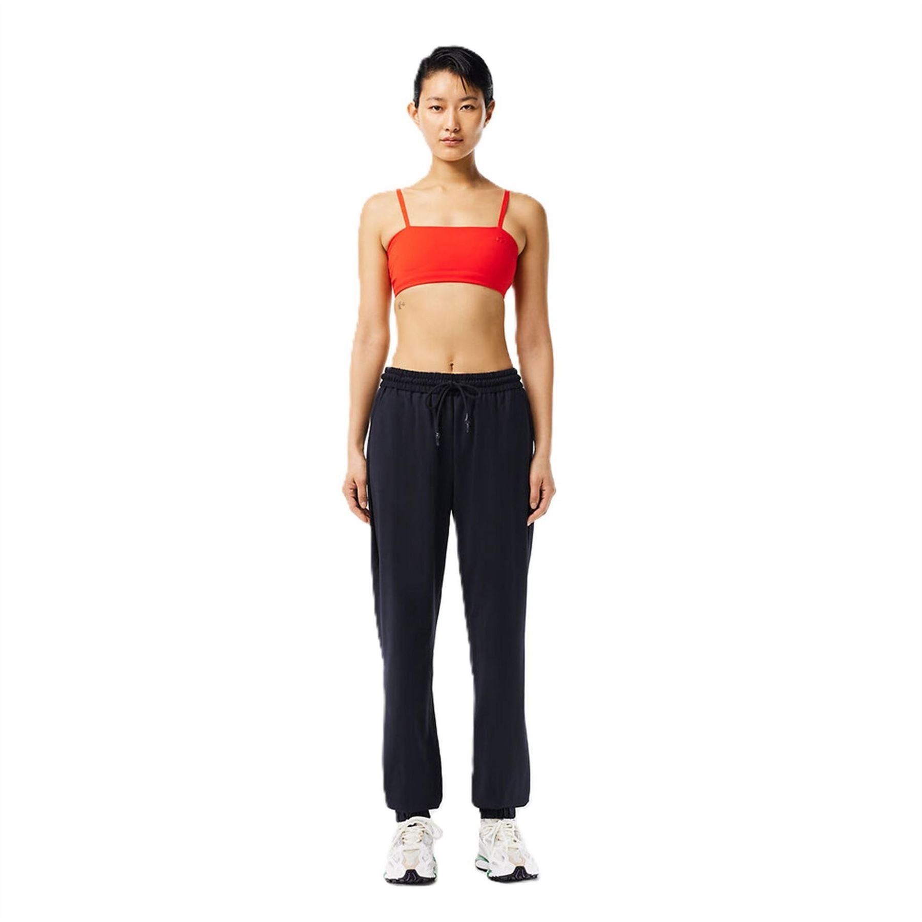 Lacoste Solid Patterned Straight Joggers