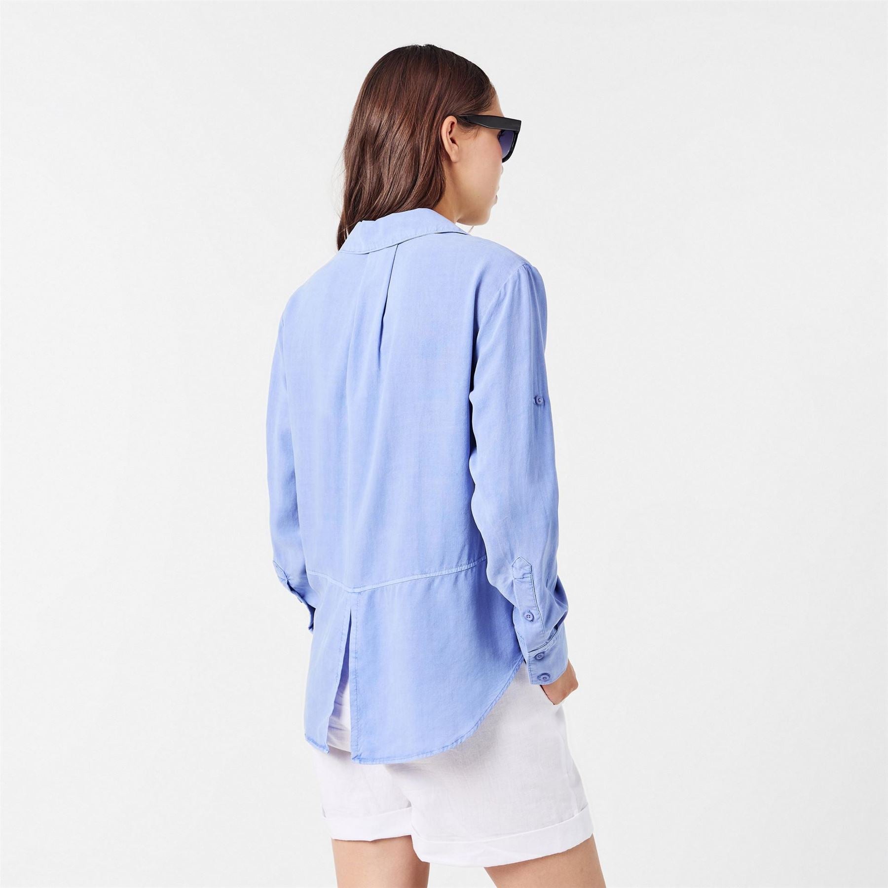 Bella Dahl Back Slit Relaxed Fit Three Quarter Sleeve Shirt