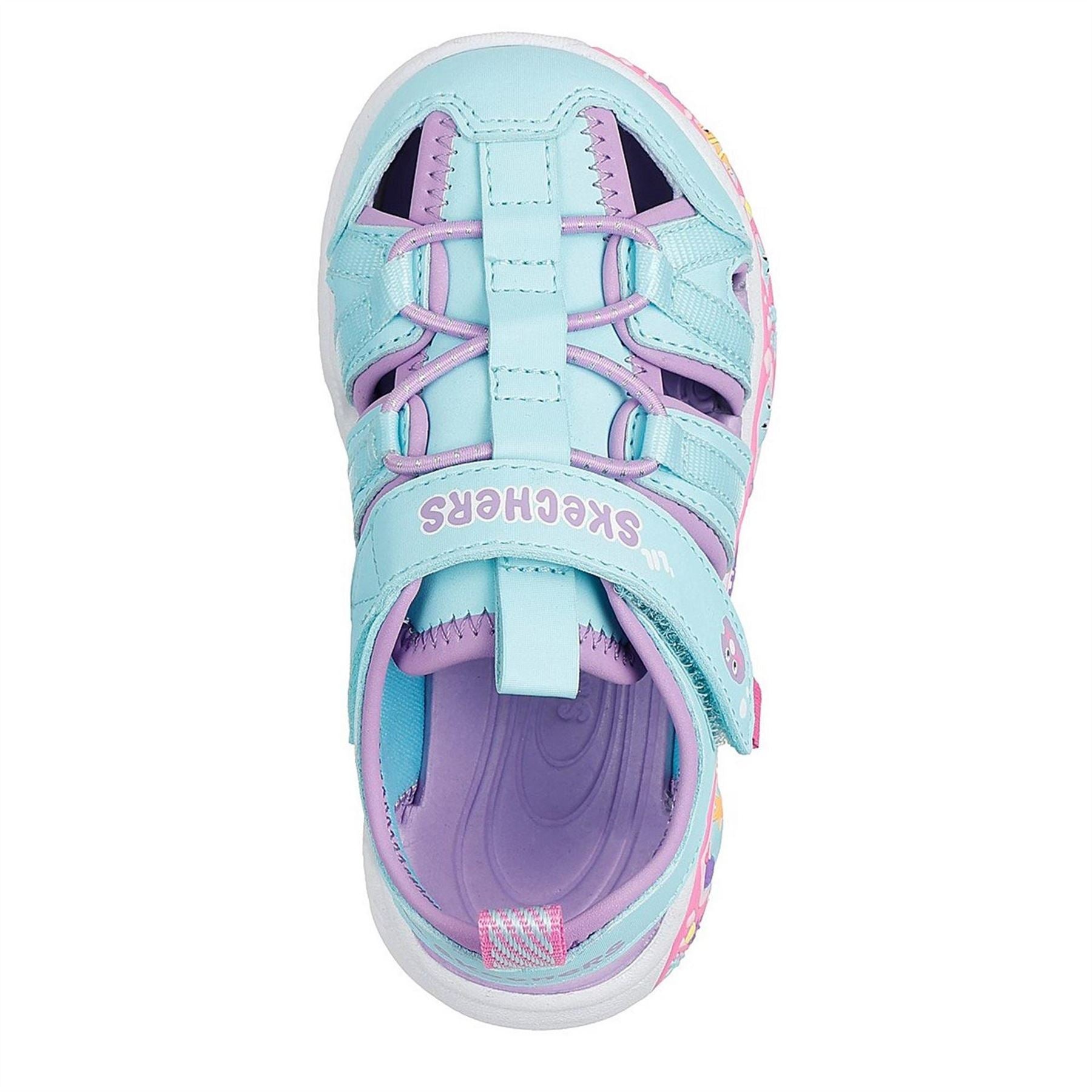 Skechers Toe Sandal W Bungee  And  Strap Flat Sandals Girls