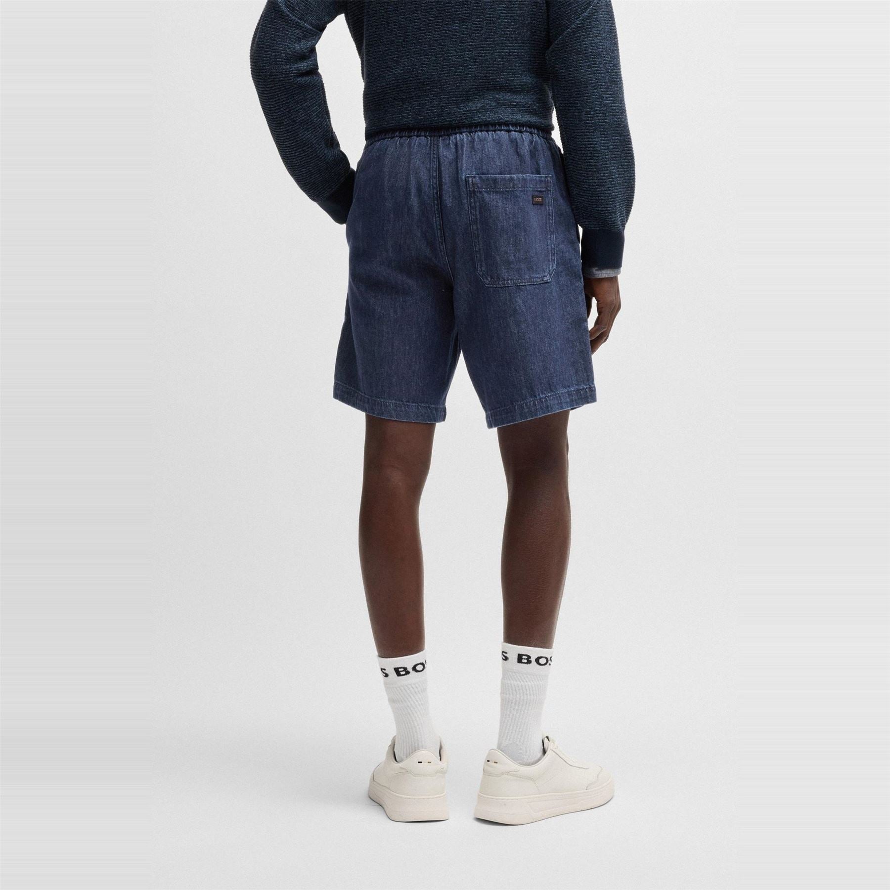 Boss Denim Bermuda Shorts with Metal Drawcord