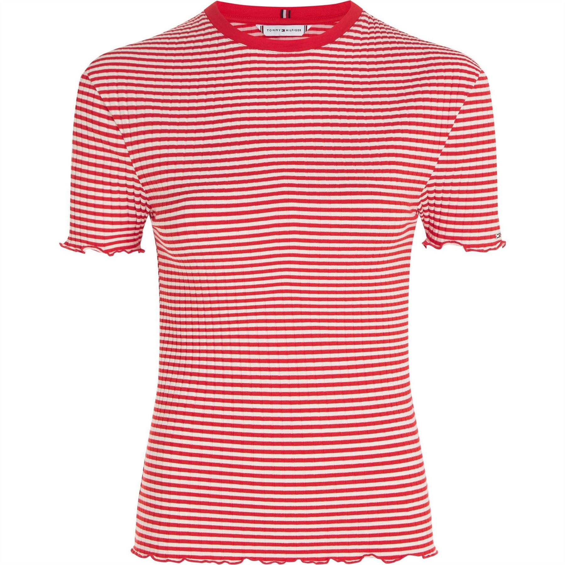 Tommy Hilfiger Striped Slim Fit Crew Neck T-Shirt
