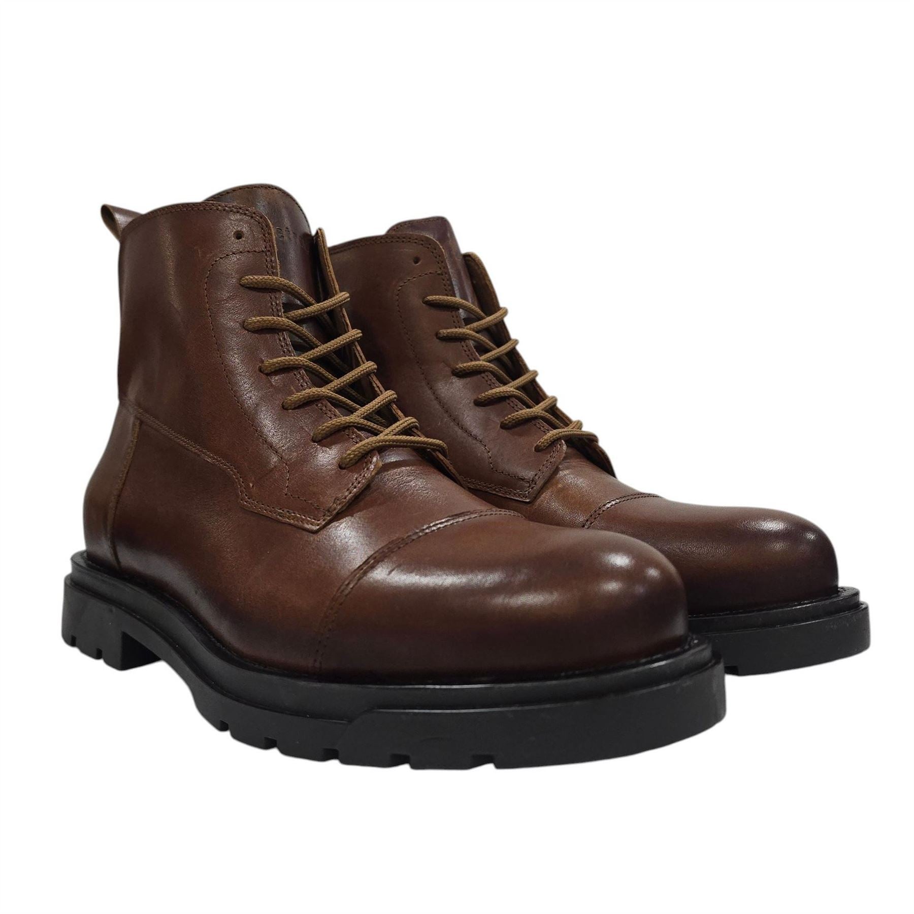 Firetrap Albon Leather Ankle Lace Up Hiker Rugged Boots