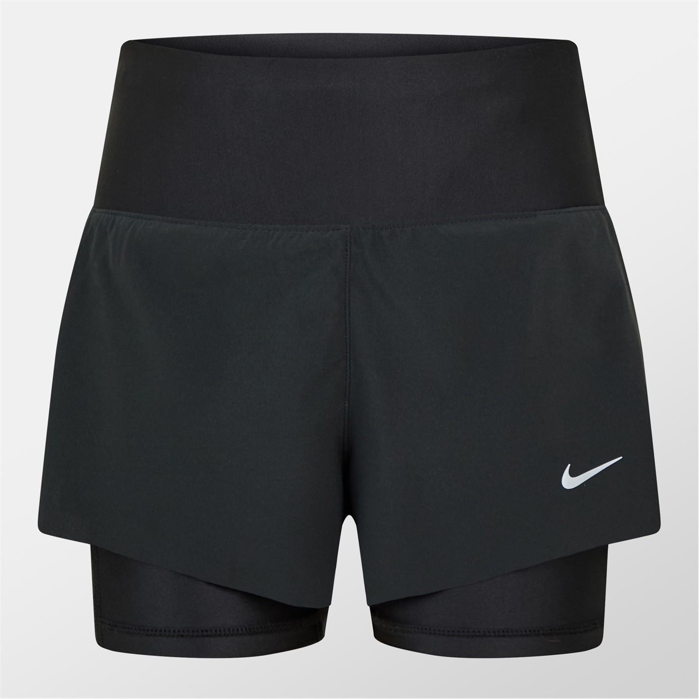 Nike Womens Dri Fit Swift Mid Rise 3 2 In 1 Shorts