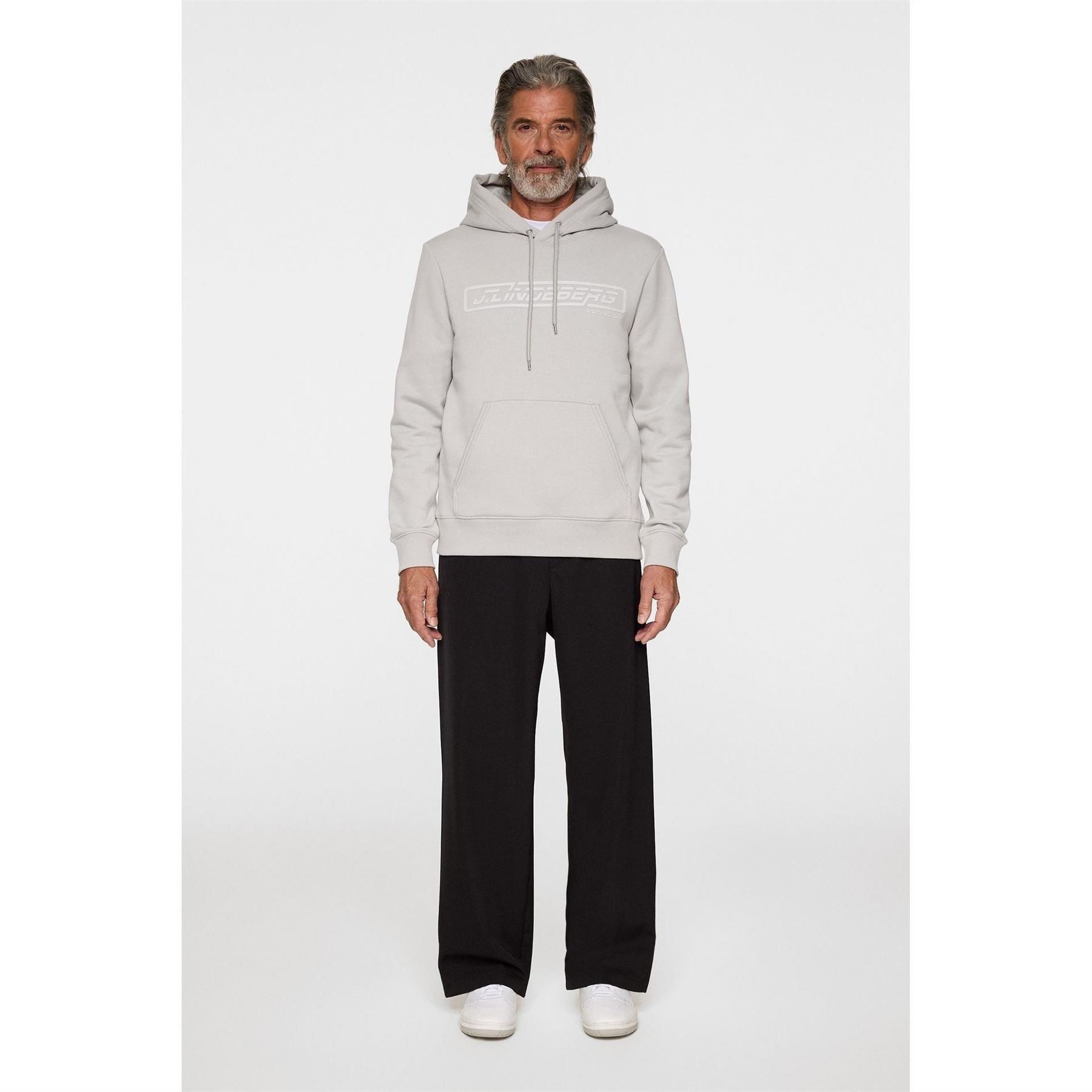 J Lindeberg Lacoste Lettering Hooded Neck Long Sleeve Sweatshirt