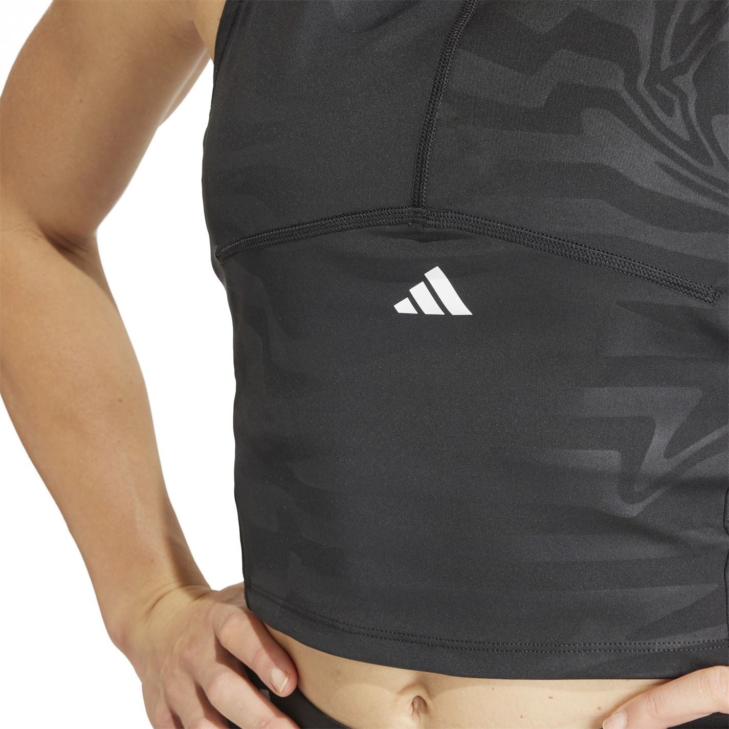 adidas Womens Techfit Printed Crop Training Tank Top