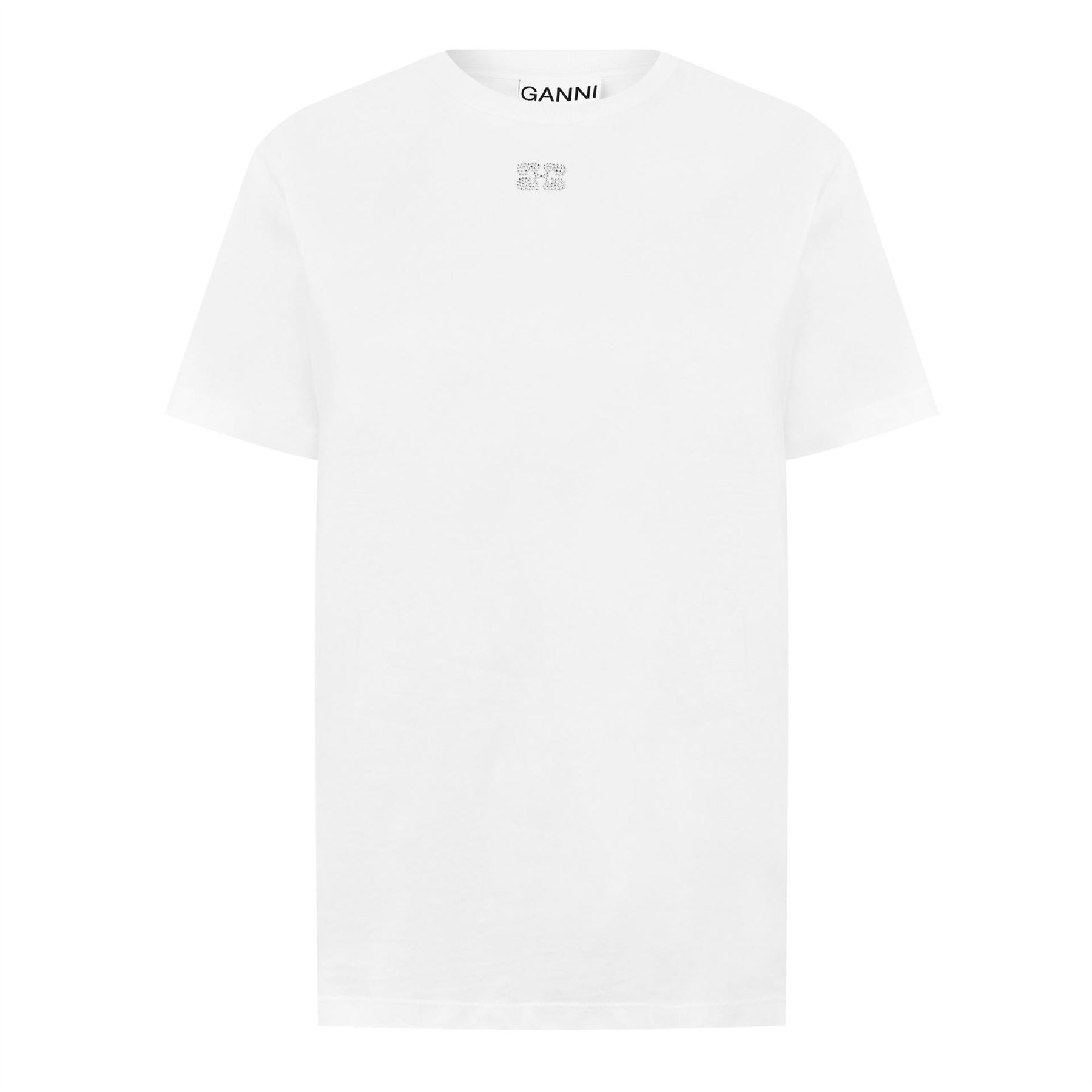 Ganni Rhinestone Regular Fit T-Shirt