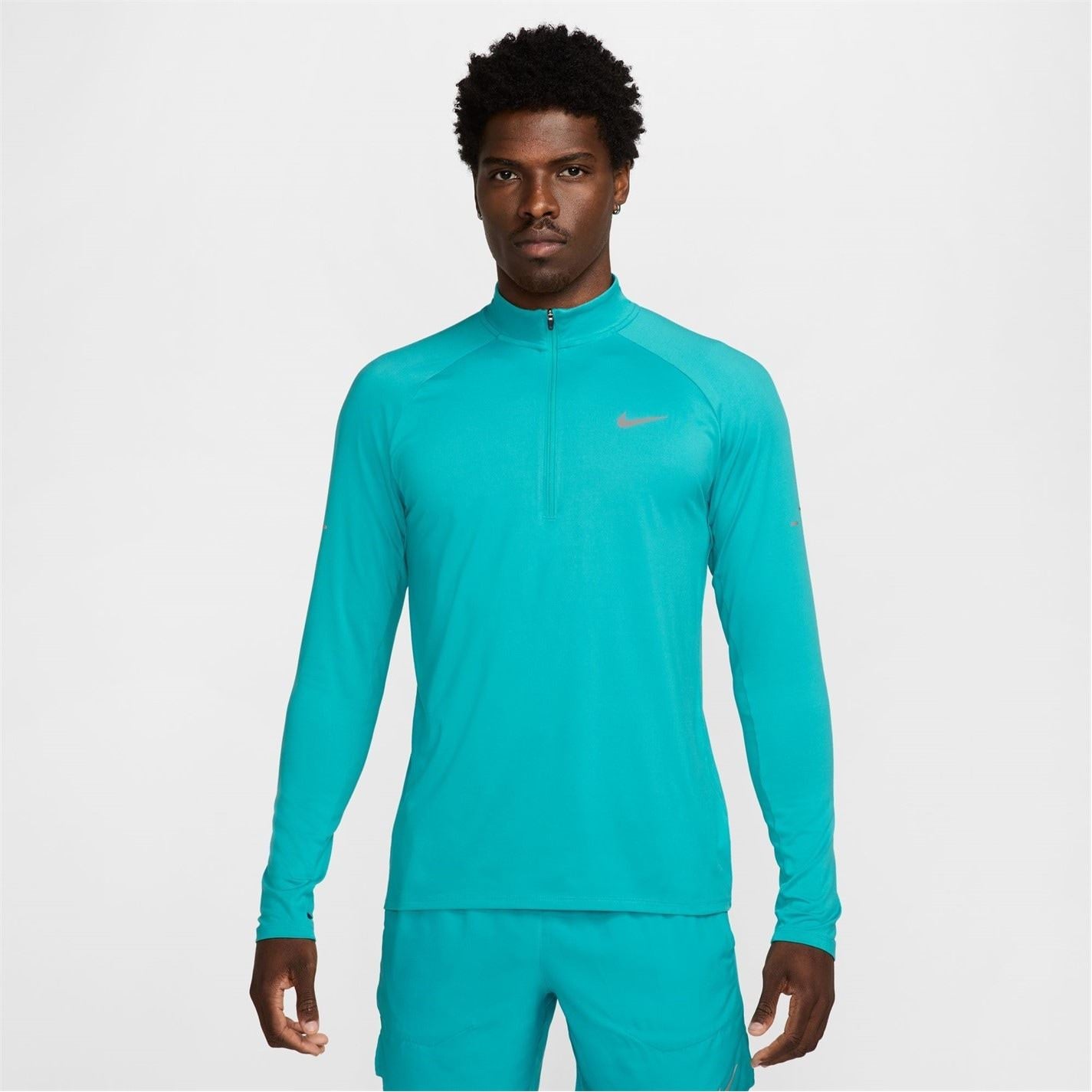 Nike Stride Zip Neck Regular Fit T-Shirt