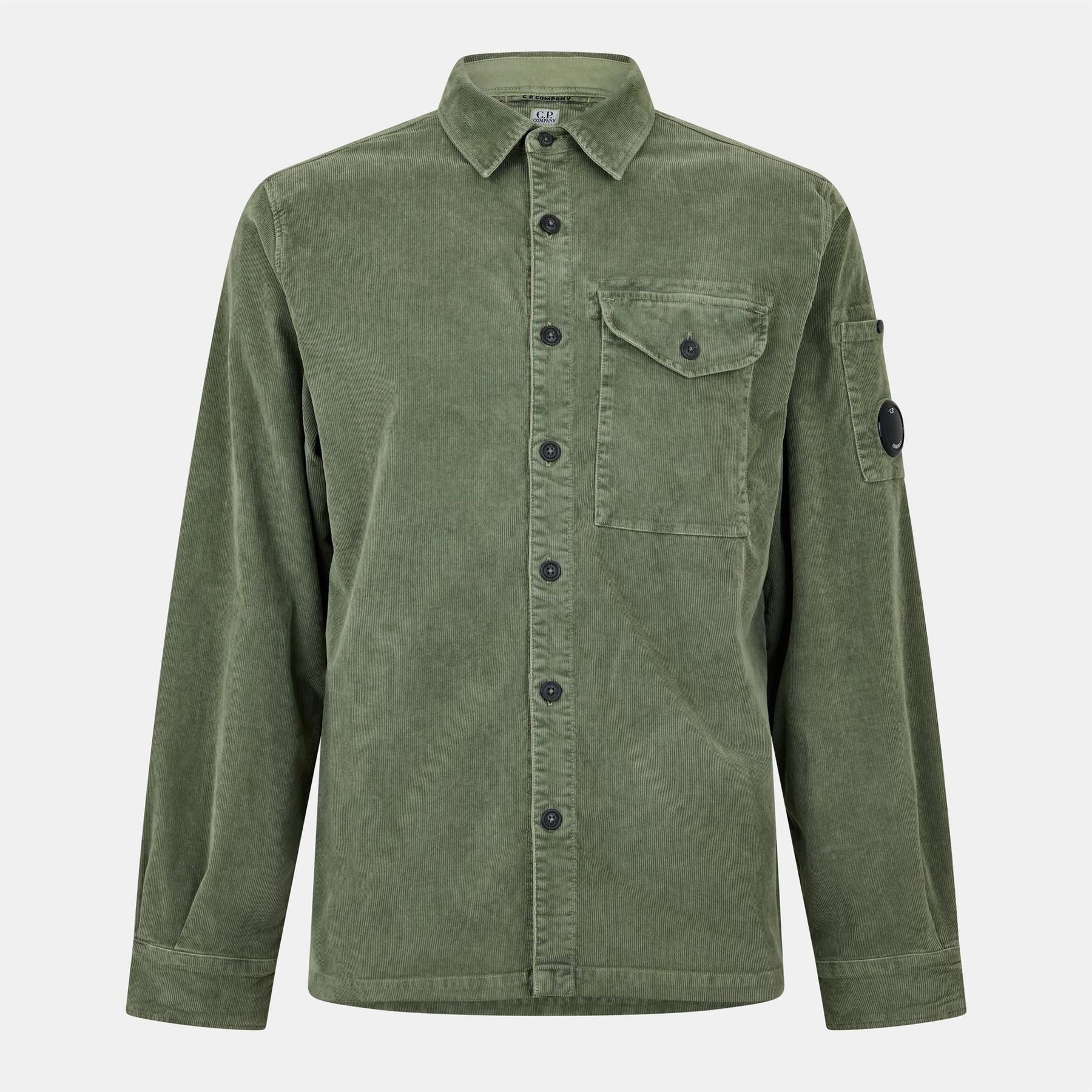 CP Company Lens Cord Long Sleeve Plain Shirt