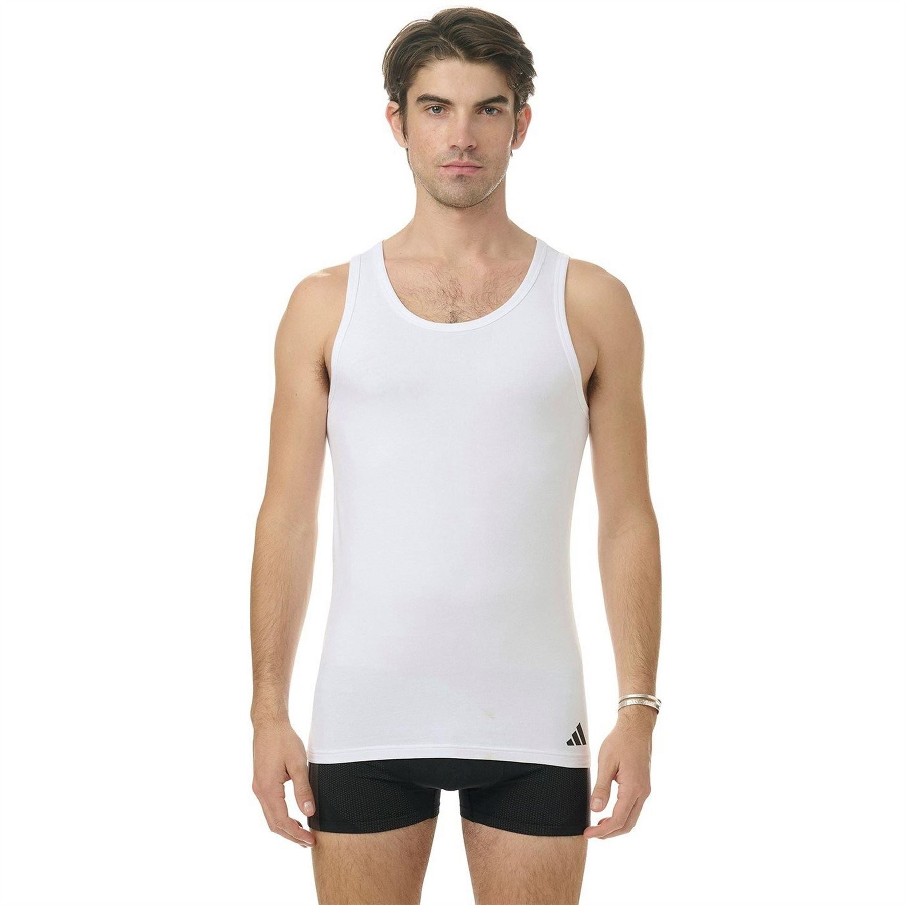 adidas 2 Pack Slim Fit Scoop Neck Tank