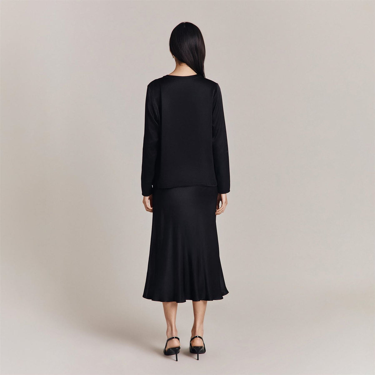 Ghost Luna A Line Bias Cut Slip Skirt