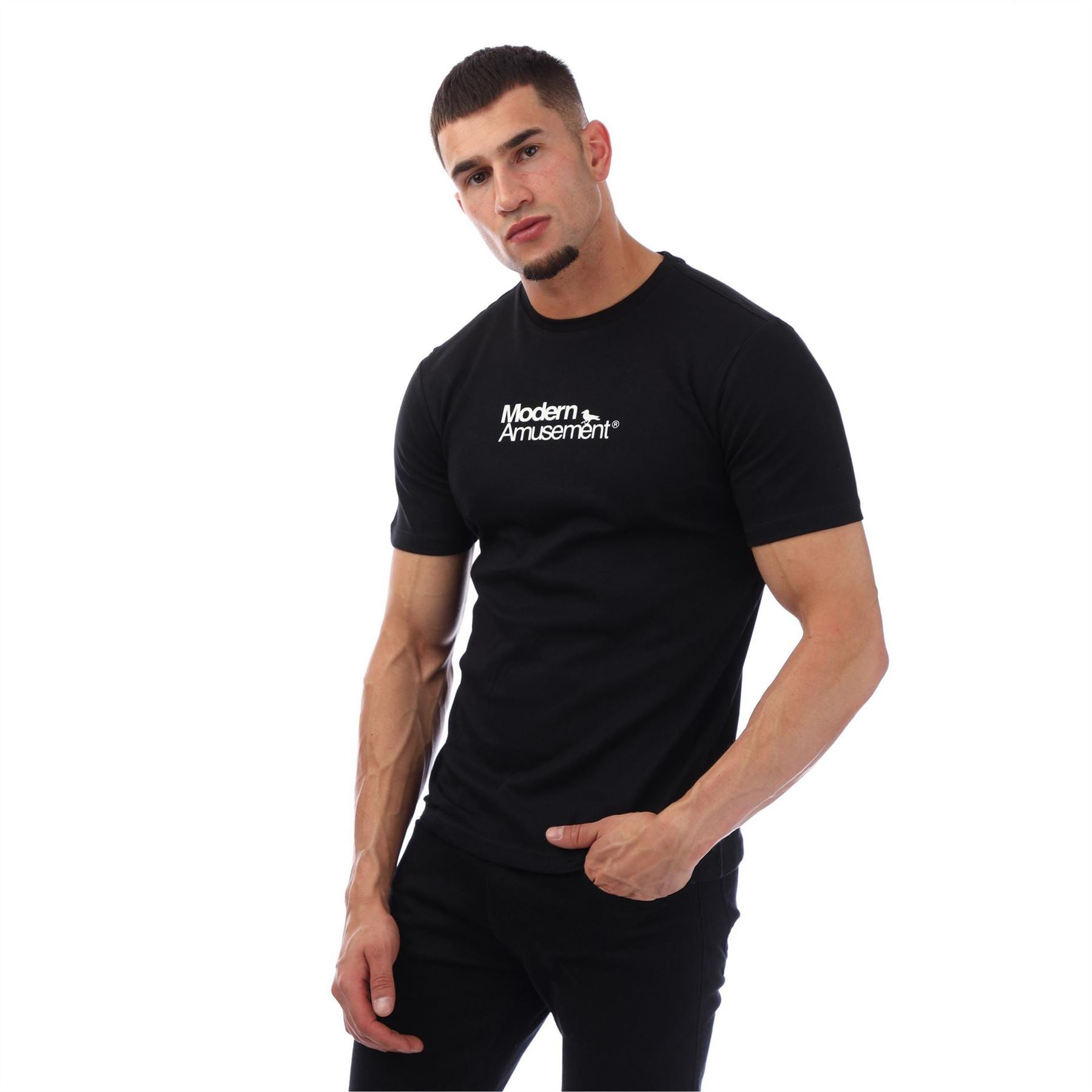 Modern Amusement Slogans Lettering Regular Fit T-Shirt