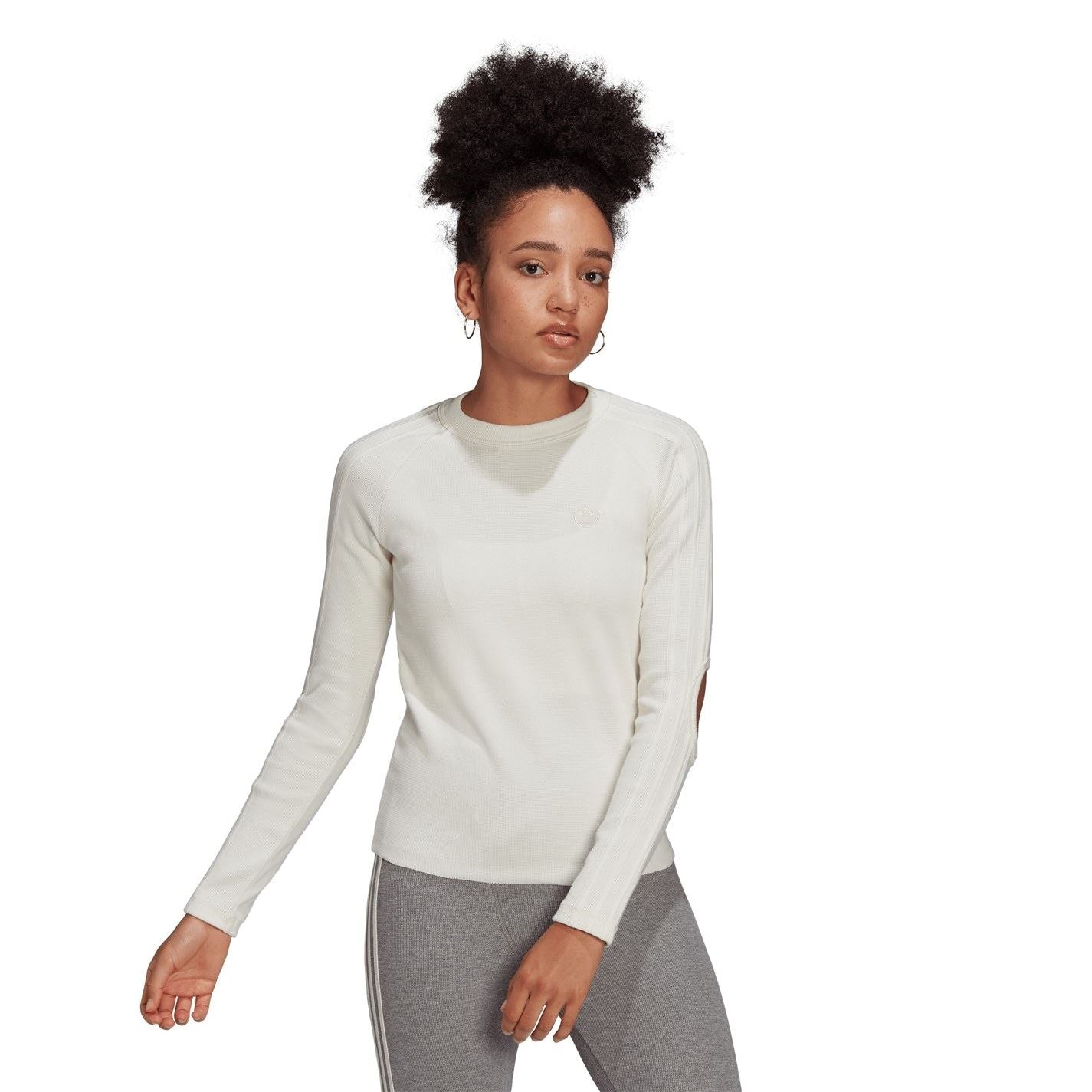 adidas Originals Waffle Crew Neck Long Sleeve T-Shirt