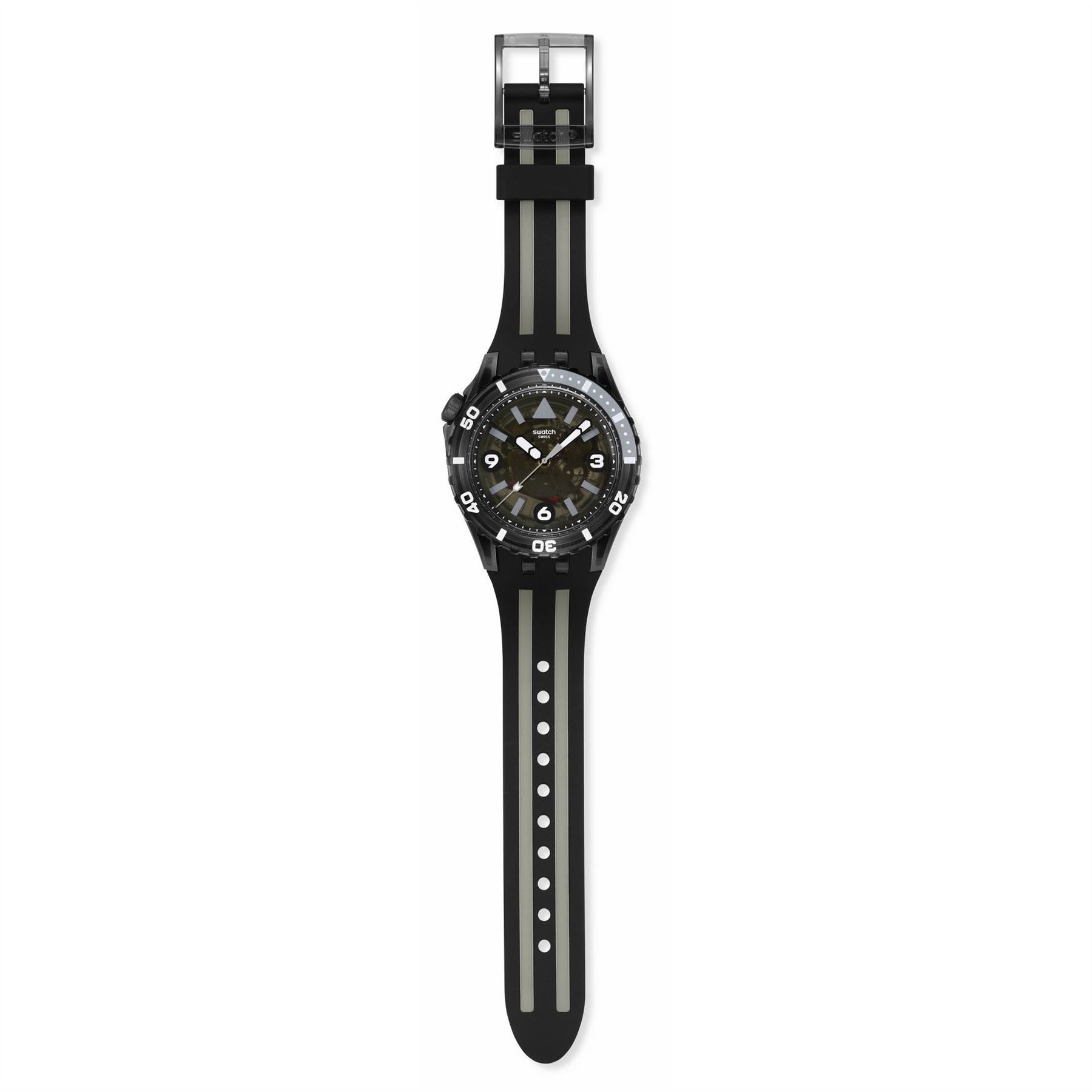 Swatch Scubaqua 52 Rubber Strap Analogue Sport Watch