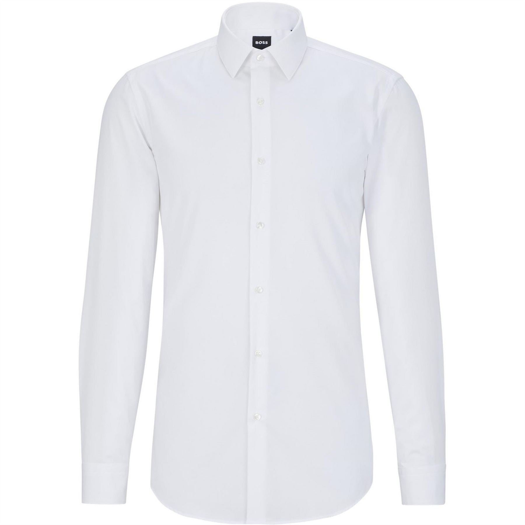 Boss Collared Neck Button Down Long Sleeve Shirt
