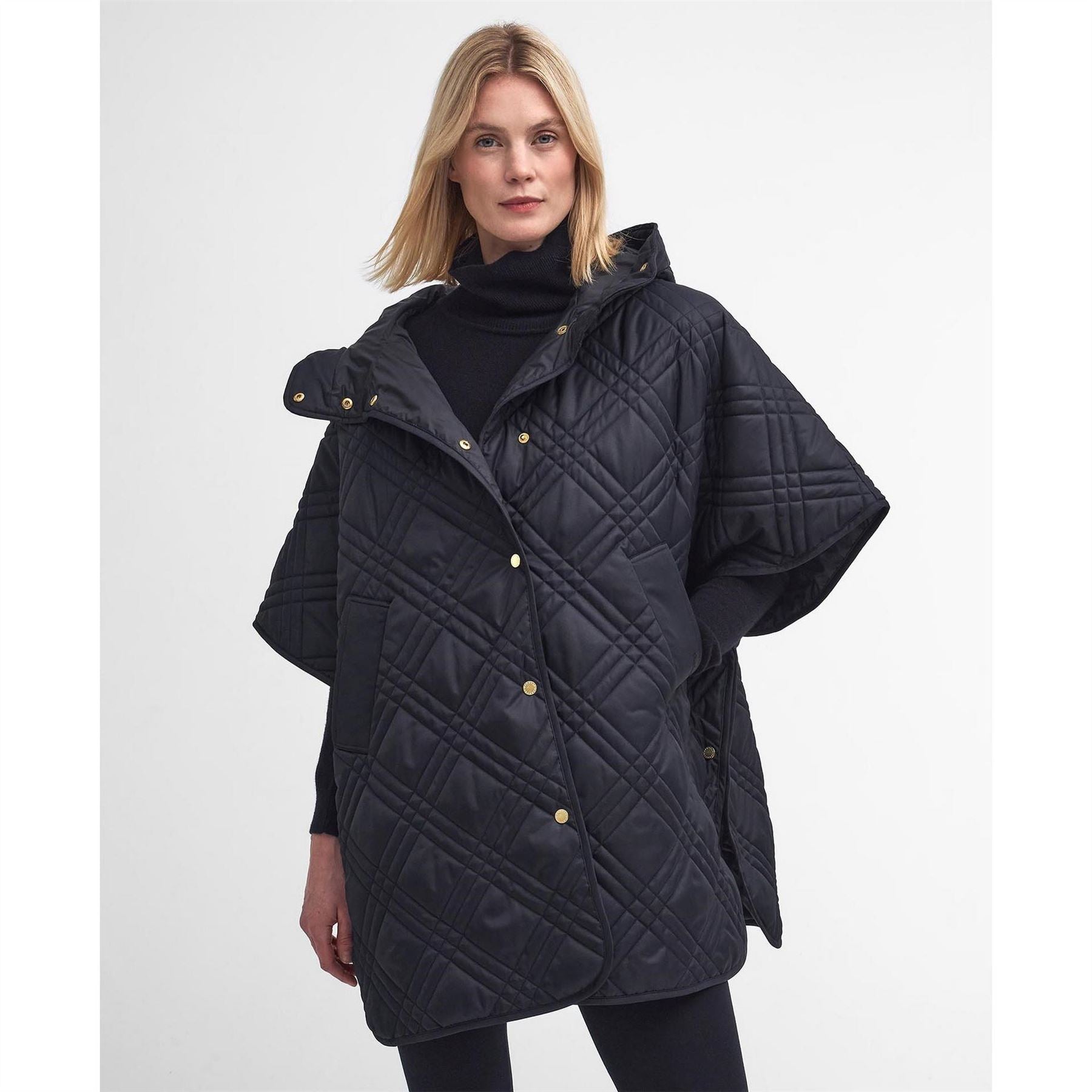 Barbour Astor Tartan Quilted Cape