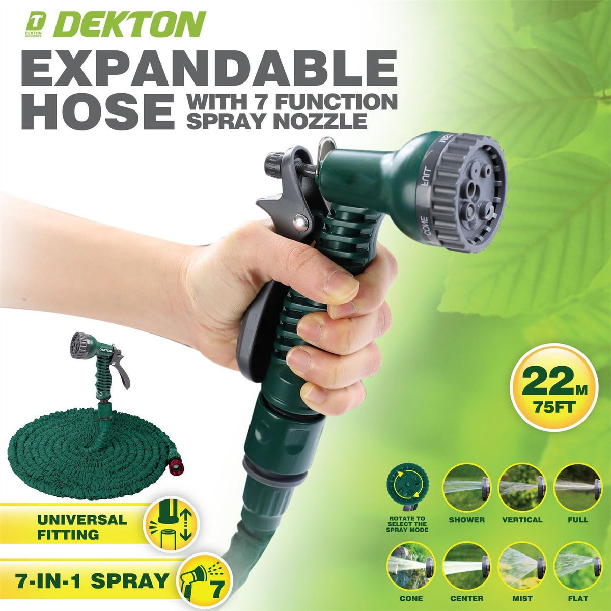 Dekton Expandable Garden Hose And Spray Gun Set