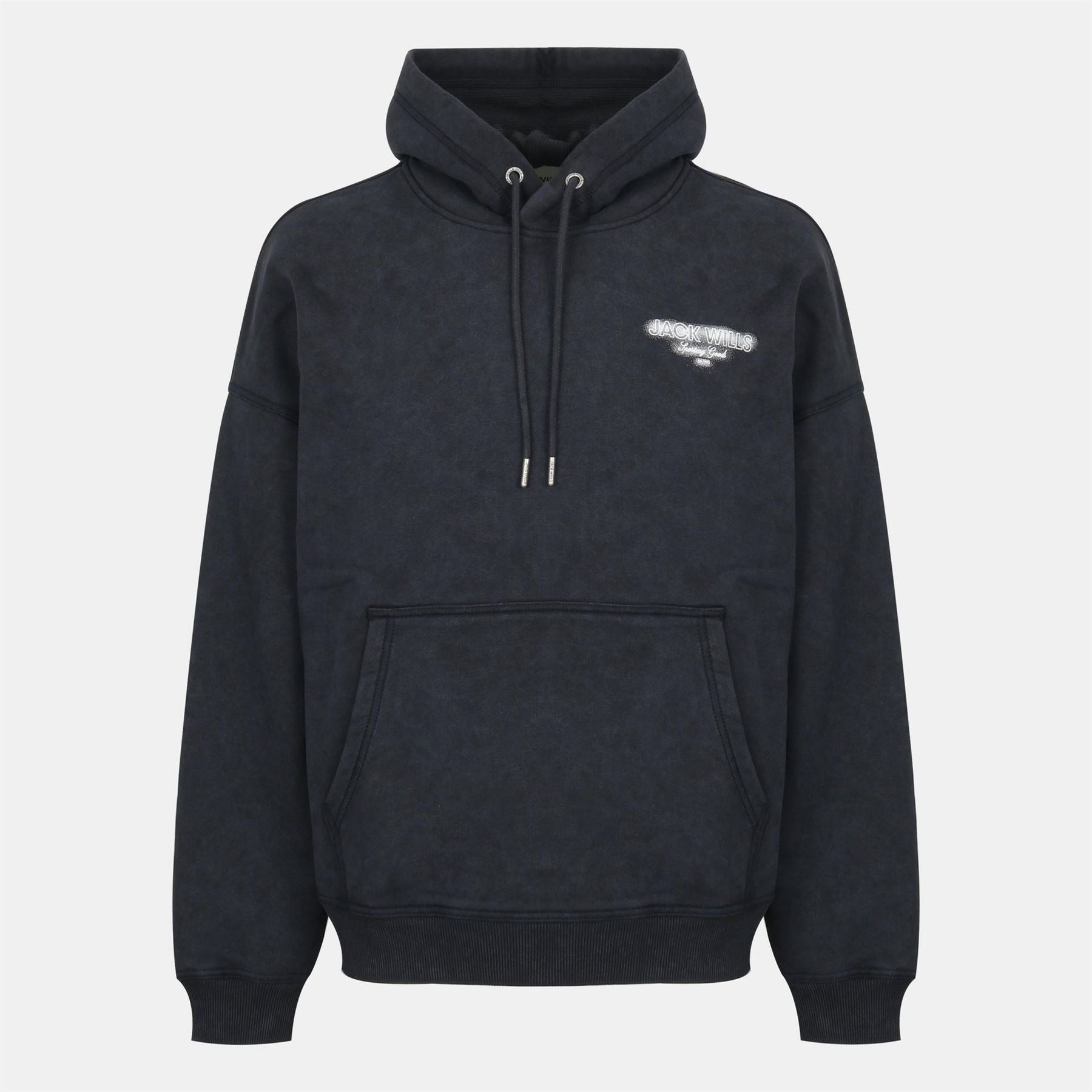 Jack Wills Script Cotton Long Sleeve Oversized Fit Hoodie