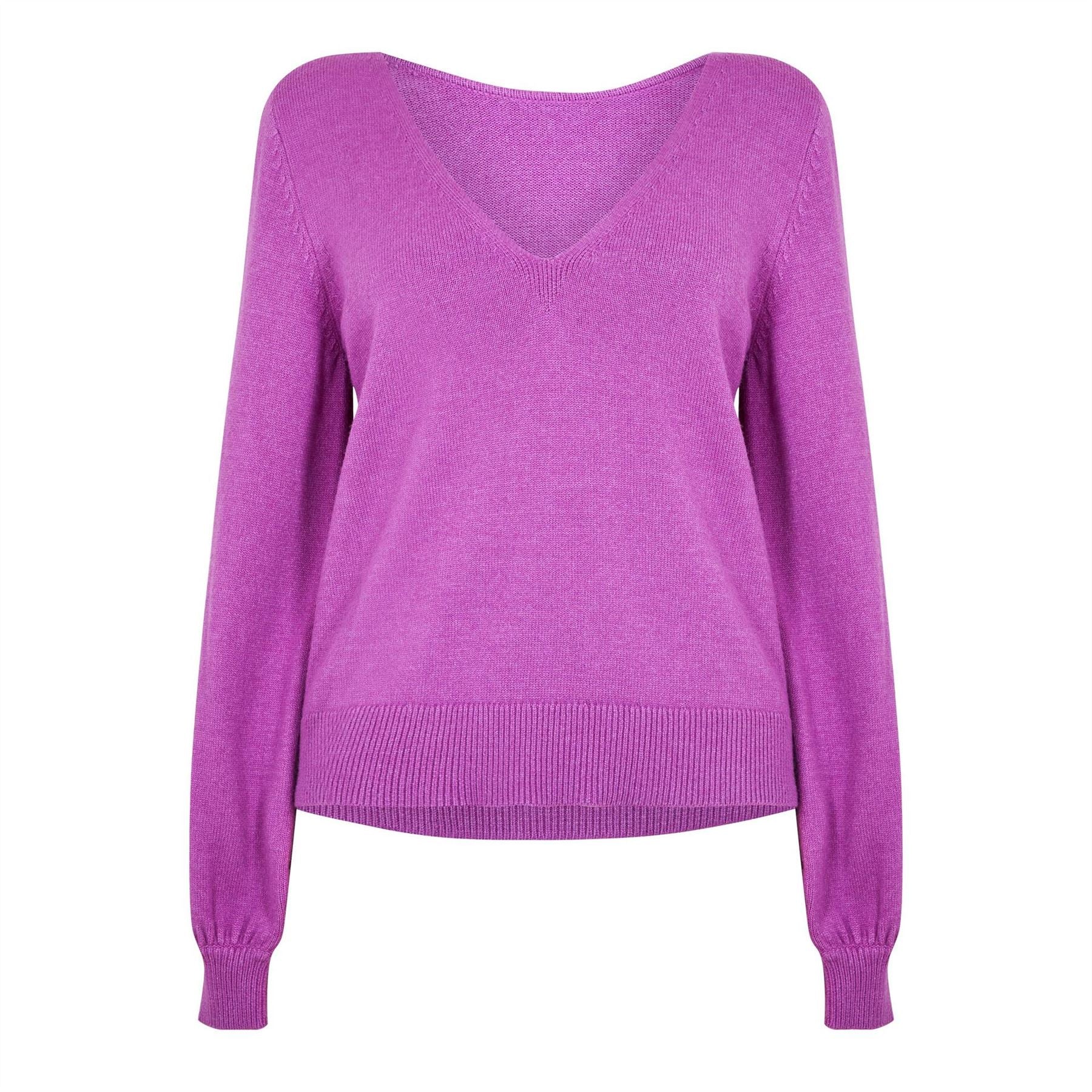 Vila V Neck Regular Fit Long Sleeve Sweater