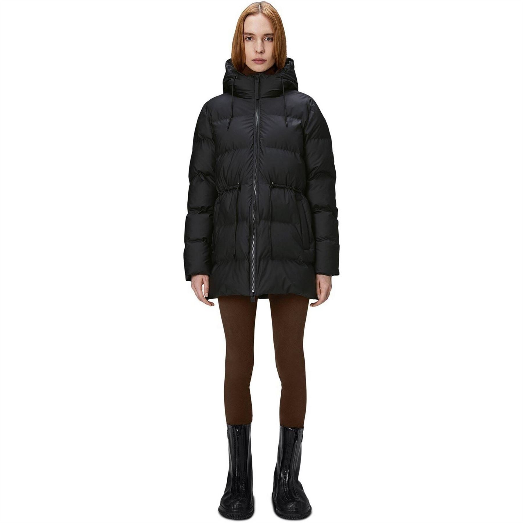 Rains Alta Hooded Long Puffer Jacket
