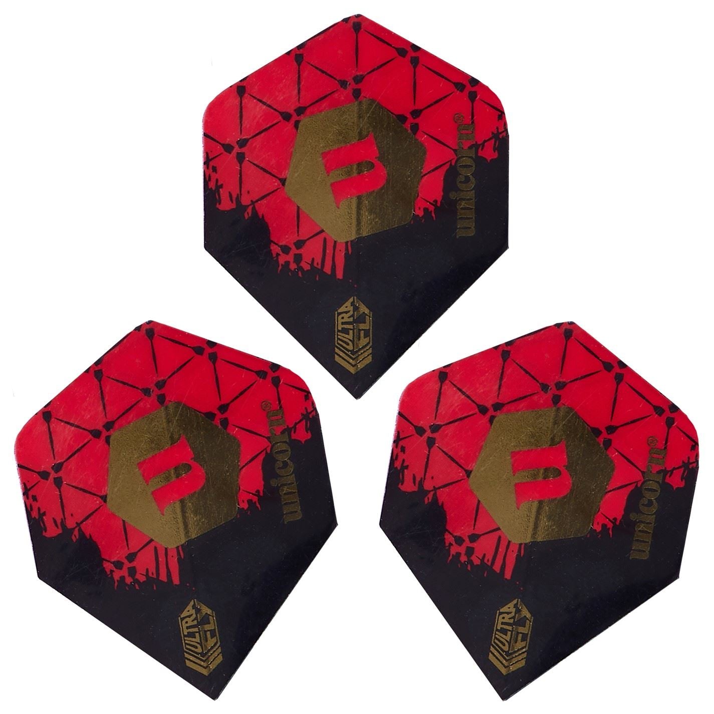 Unicorn Darts Ultrafly Dart Flights  Ultra Durable 100 Micron Polyester  5 Sets   15 Flights  Stunning