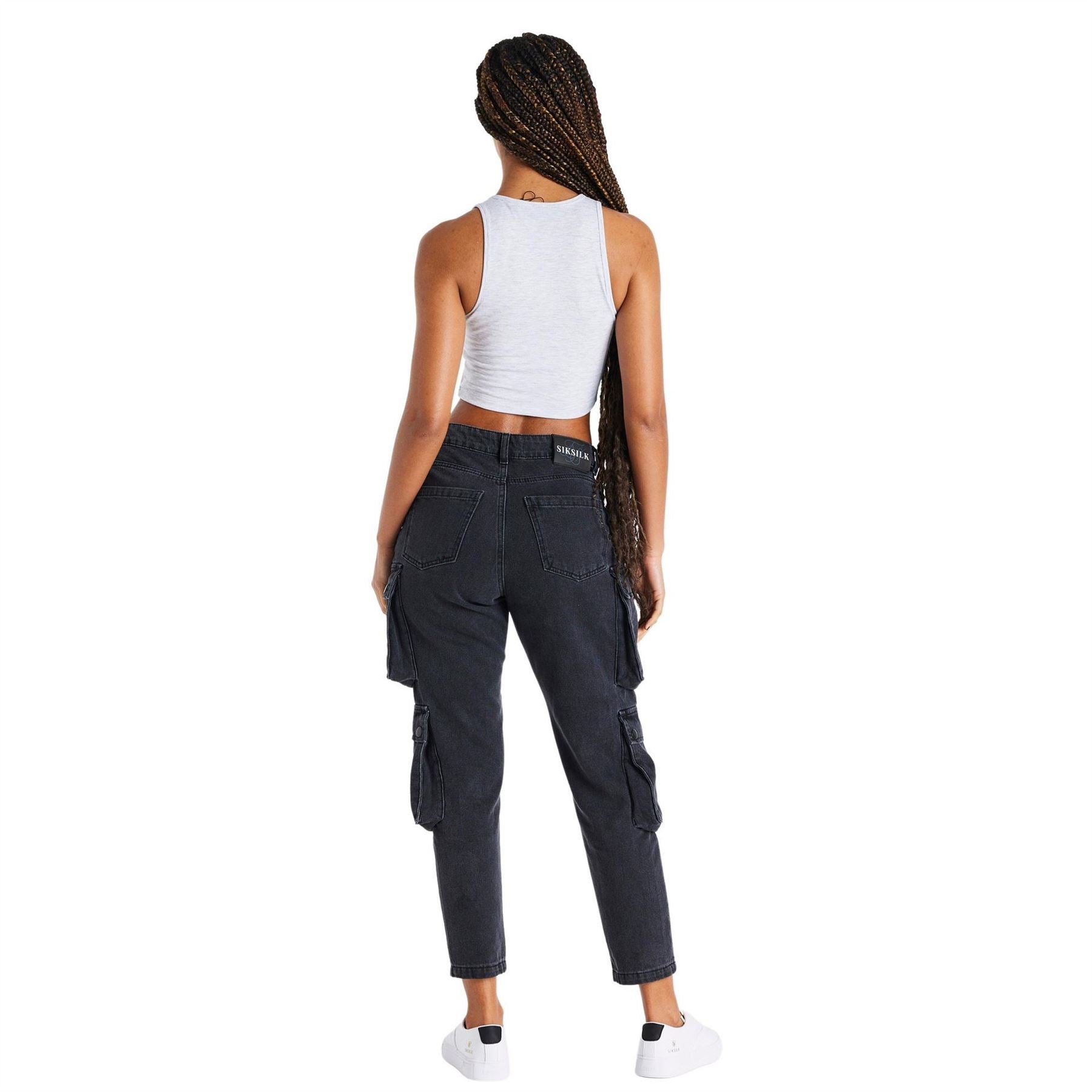 SikSilk Cropped Slim Fit Popper Vest