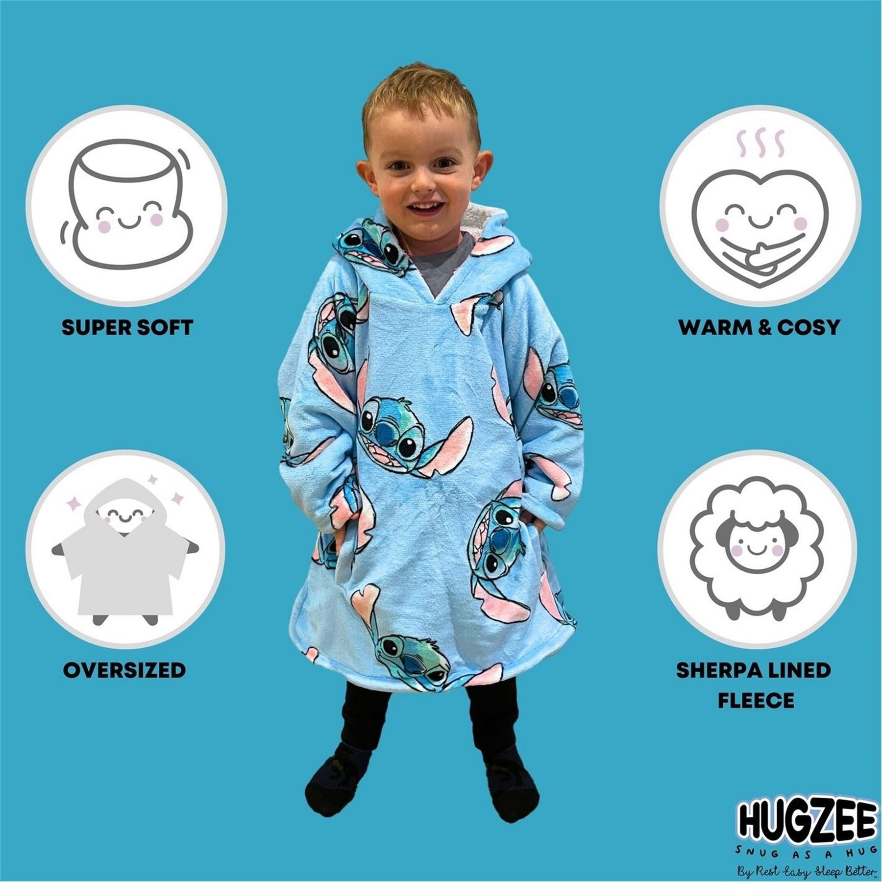 Disney Kids Wearable Fleece Fluffy Dressing Gown
