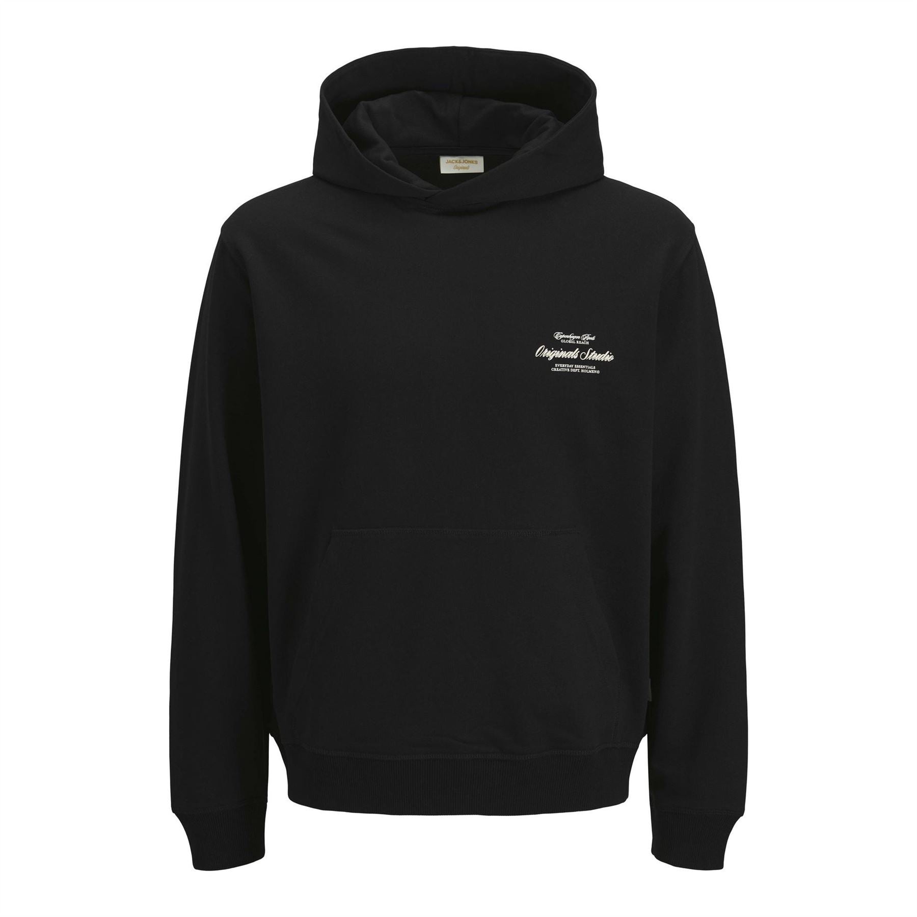 Jack and Jones Norrebro Typo Hoodie with Kangaroo Pocket